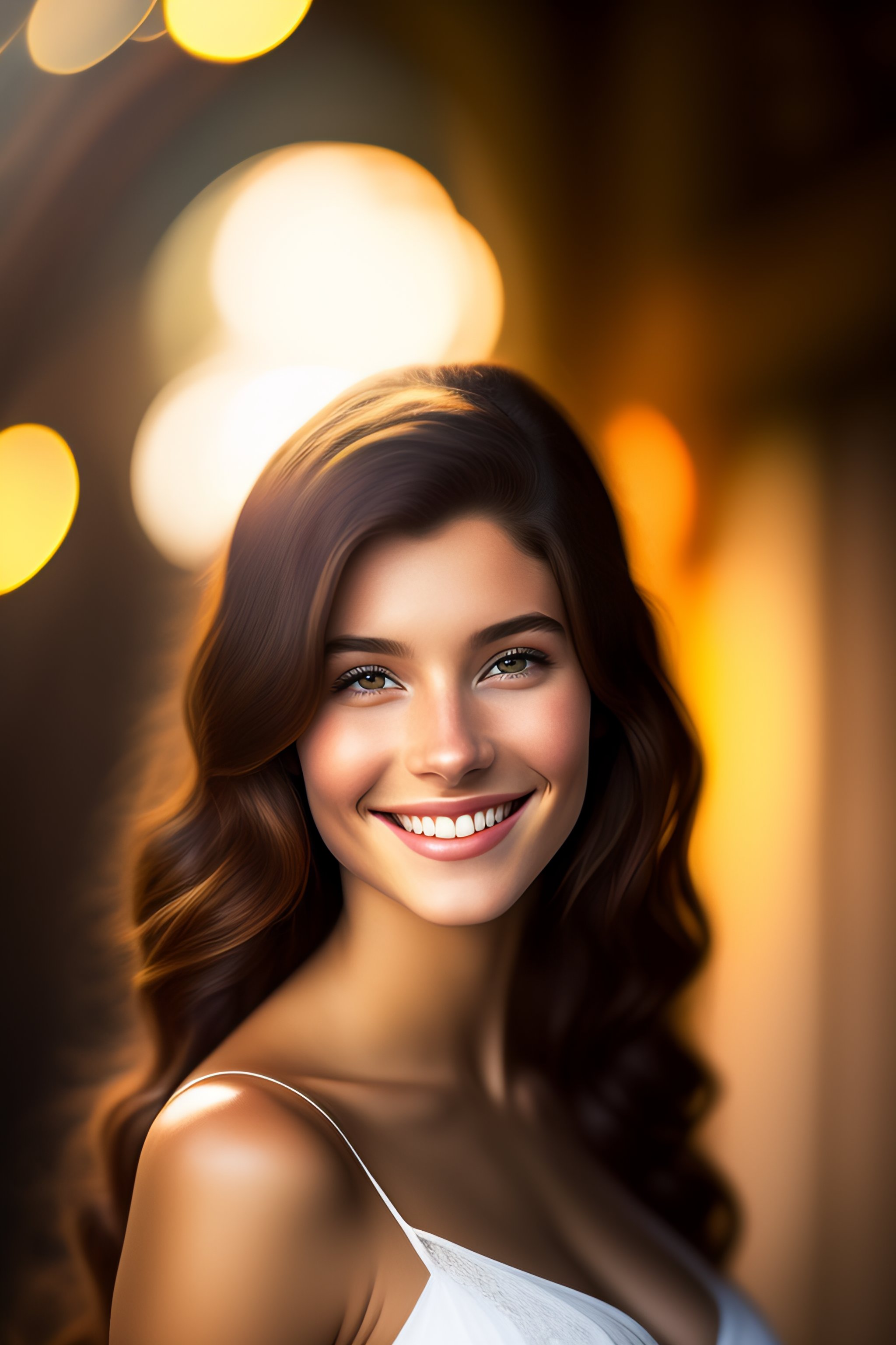 Lexica Portrait of a uniquely pretty 20 year old girl, beautiful