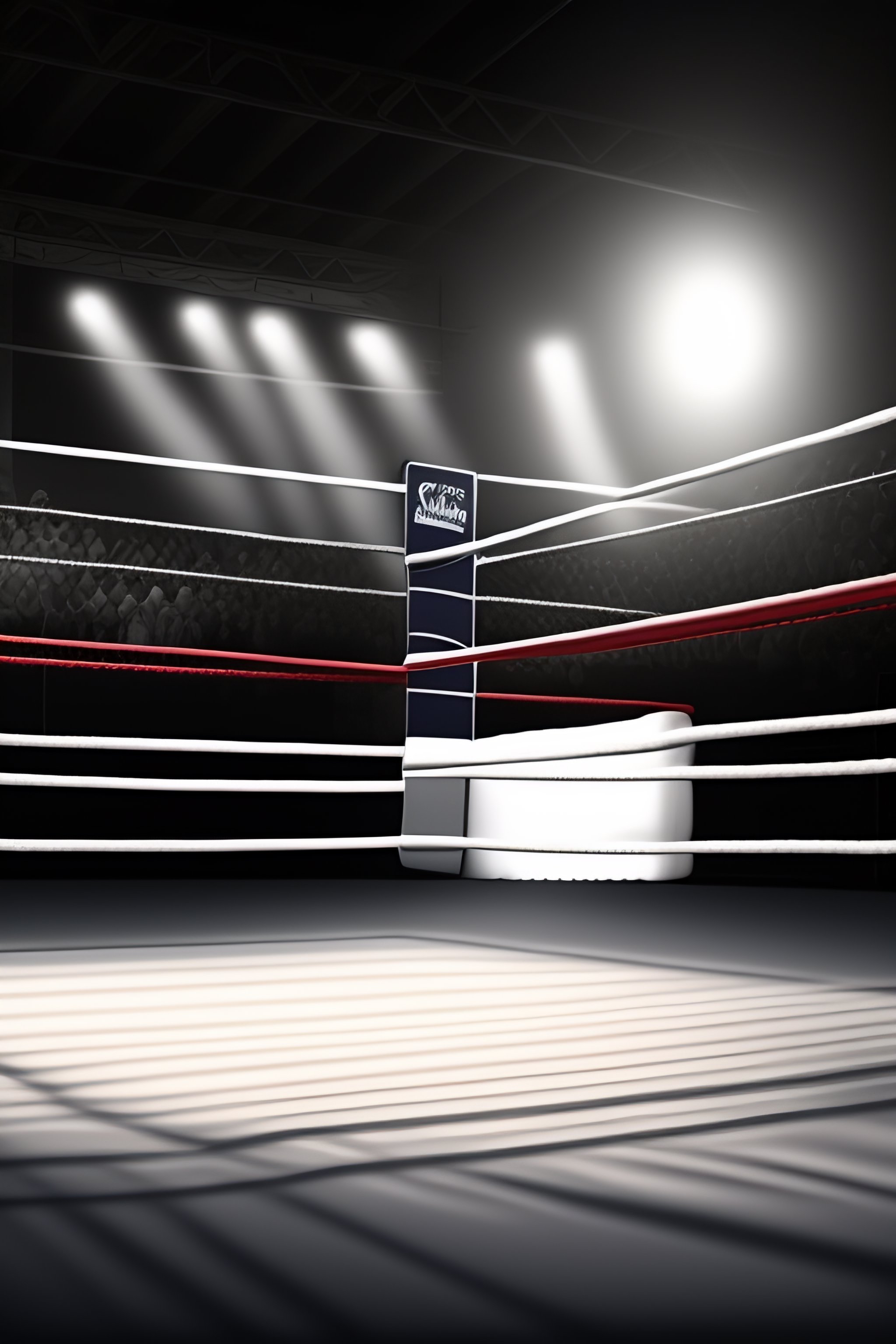 Lexica Realistic Boxing Ring Corner Drawing 3307