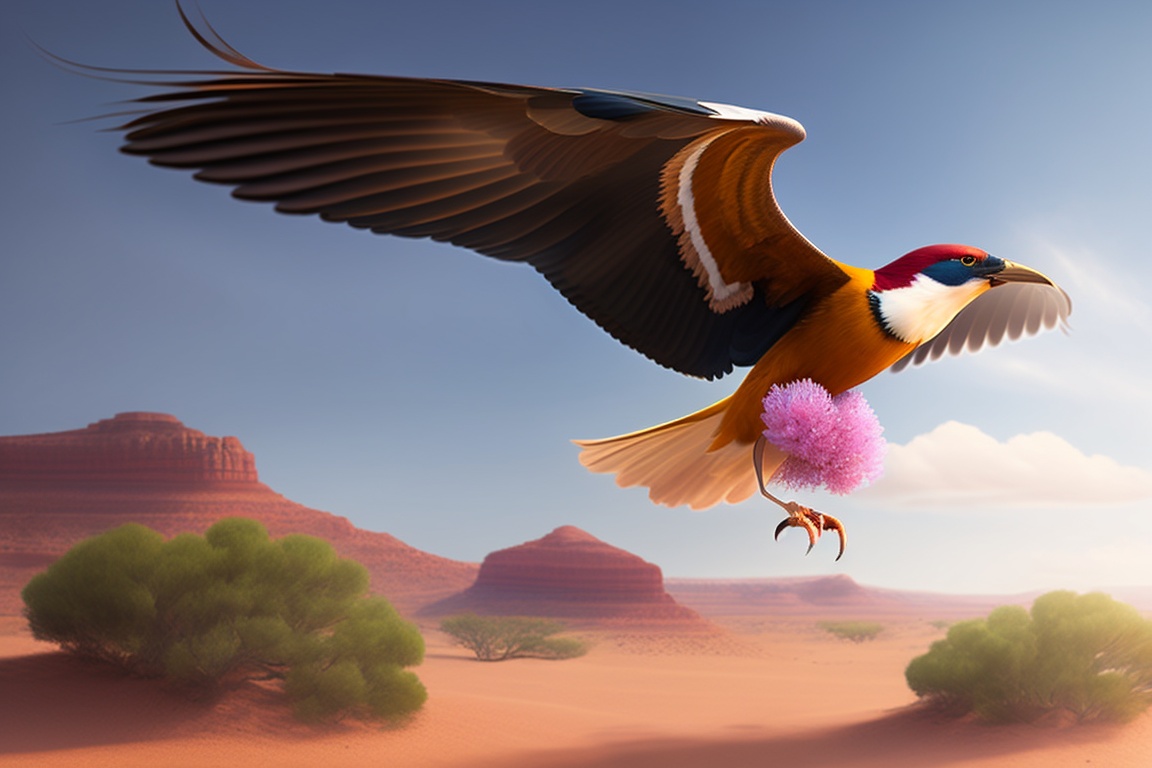 Lexica - The bird takes flight, soaring gracefully into the sky ...