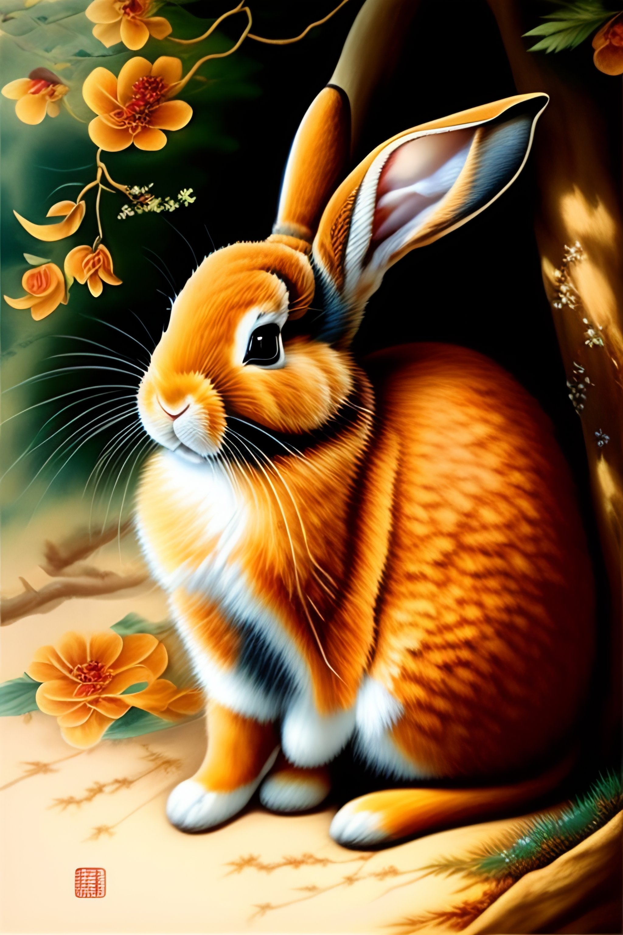Lexica - Wu Xing Chinese Painting Rabbit