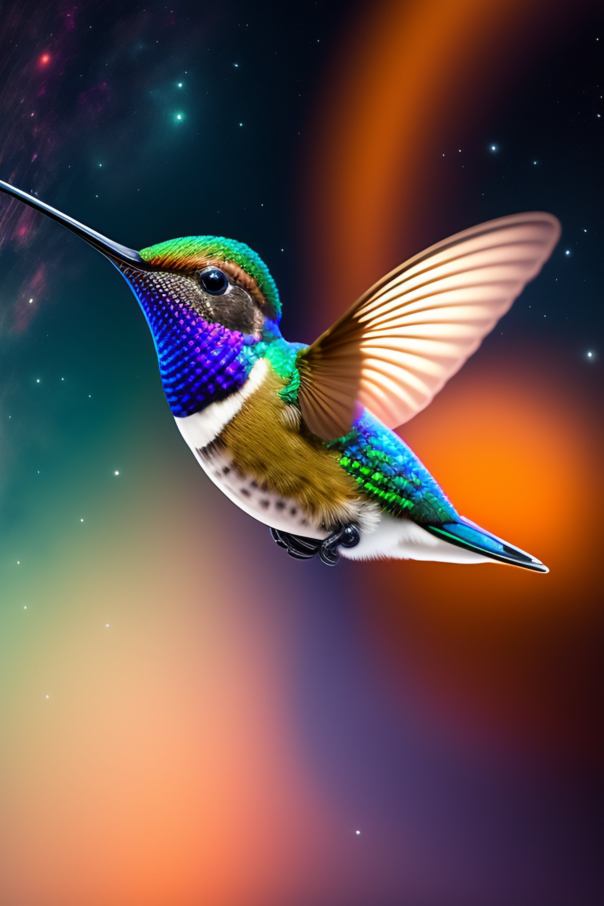 Lexica - A hummingbird in space
