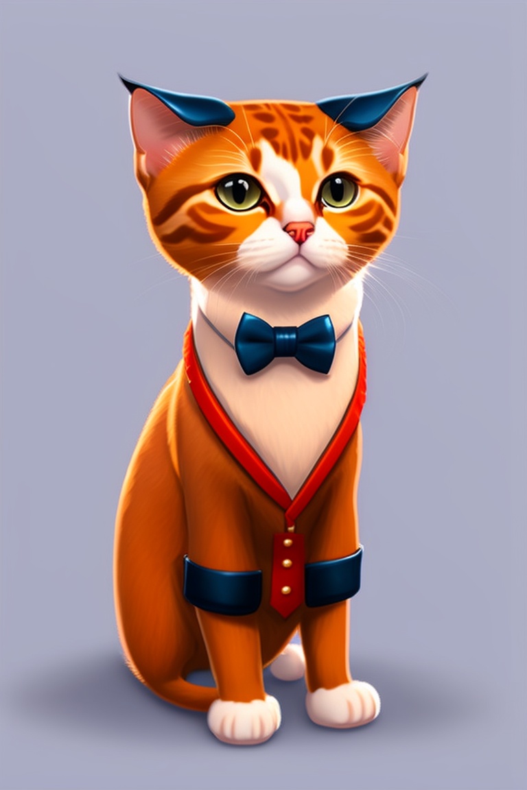 Lexica - A cat dressed as an international police officer with a cartoon  design