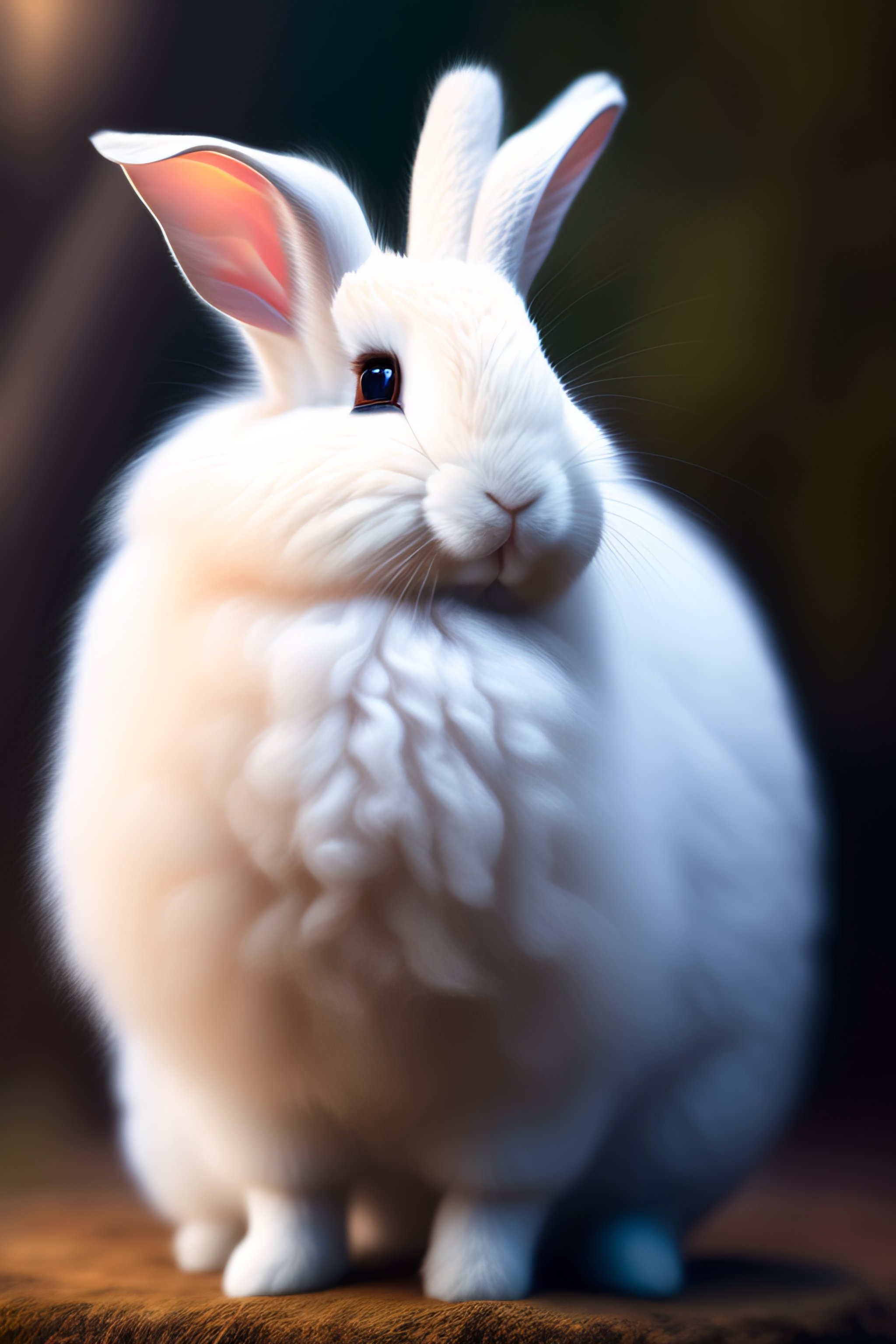 Lexica - Angora rabbit in fancy clothes