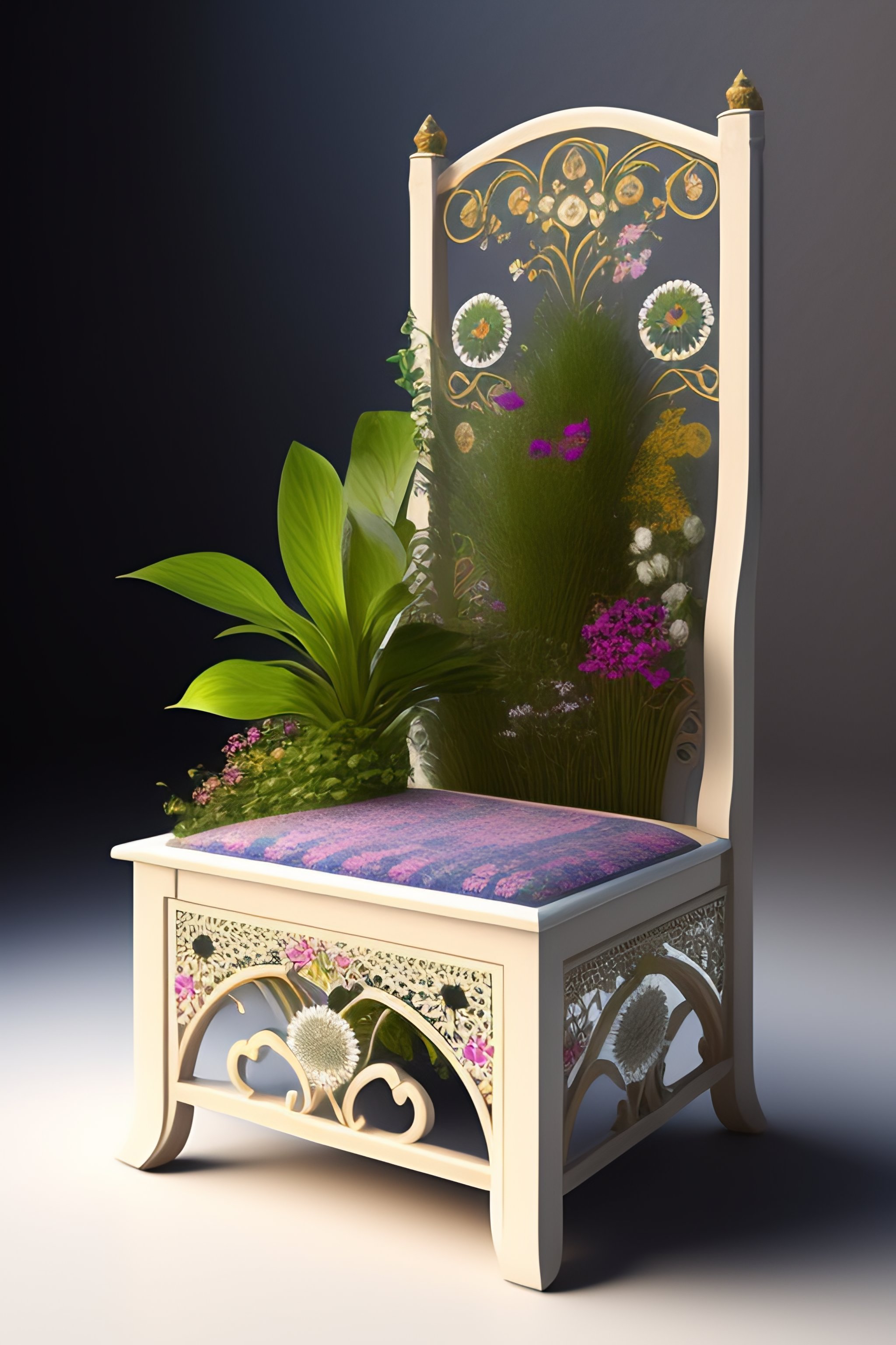 Lexica - Artisanal chair made entirely of local plants flowers and ...