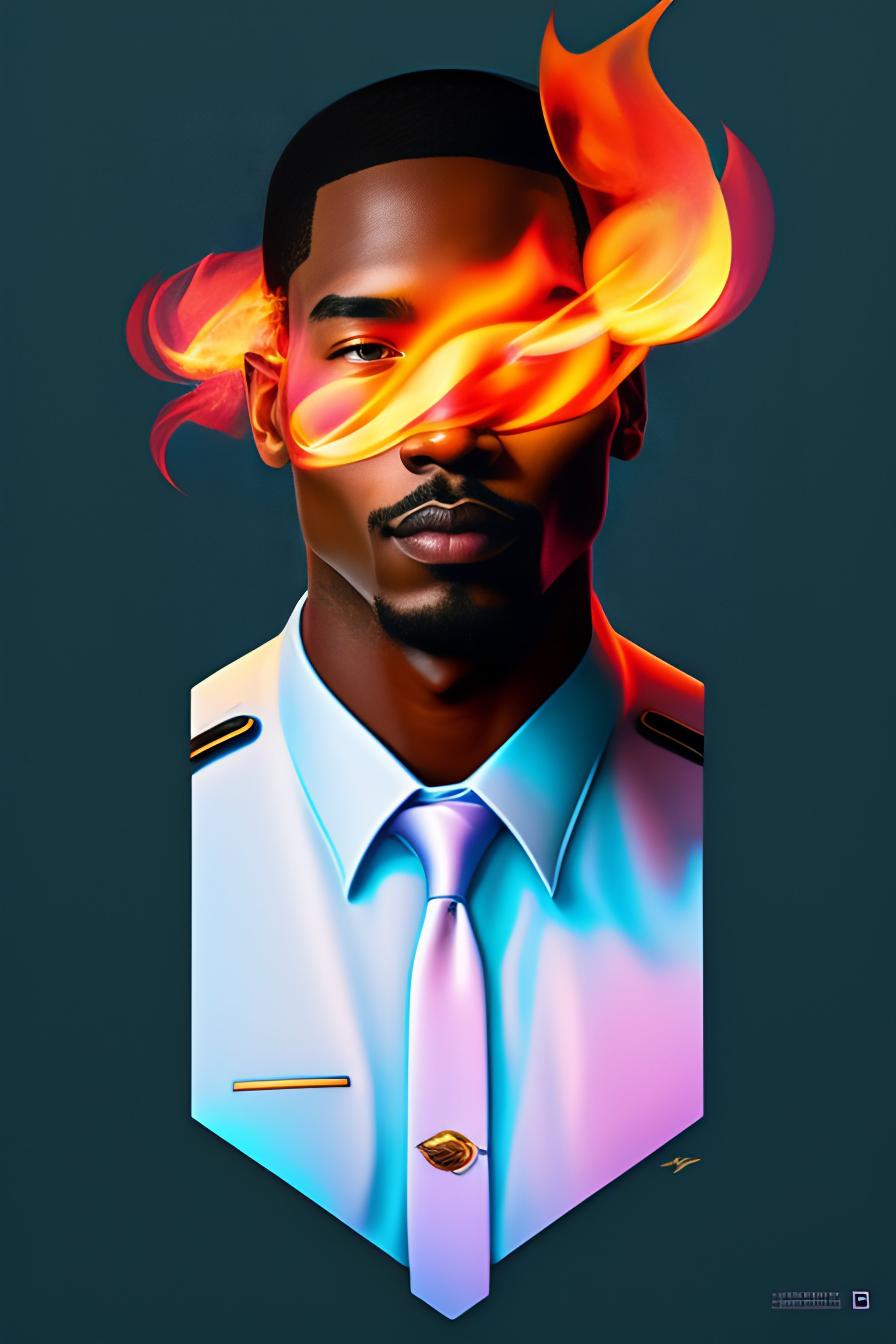 Lexica - 🧏👔🔥🌿🍄, digital Art