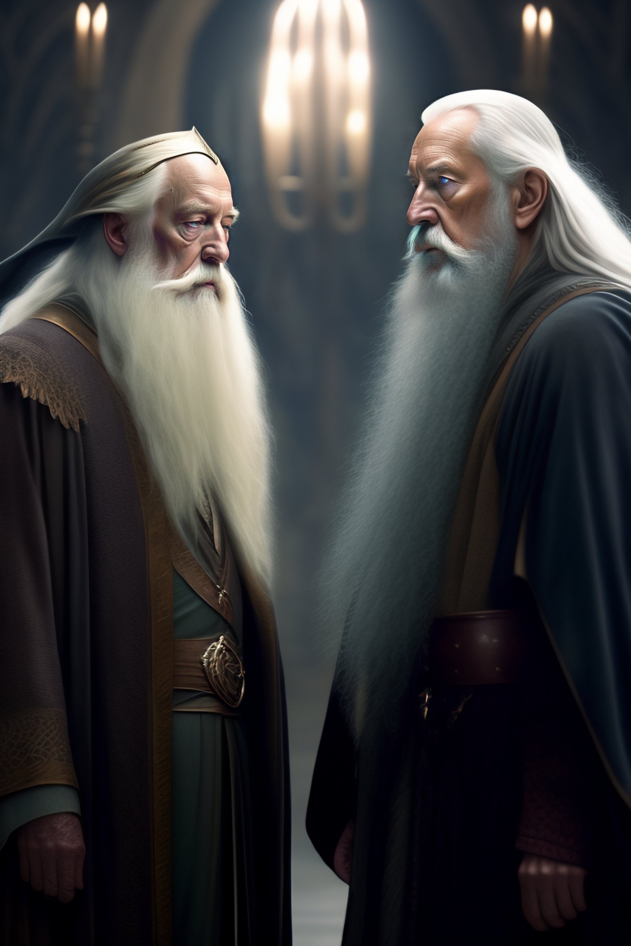 Lexica - Dumbledore and Gandalf standing 1მეტერ აწაყ opposite each ...