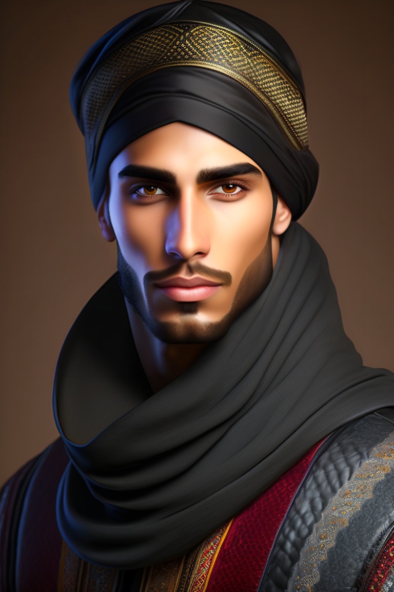 Lexica A smart Muslim guy Tall man, slim man, extremely white skin