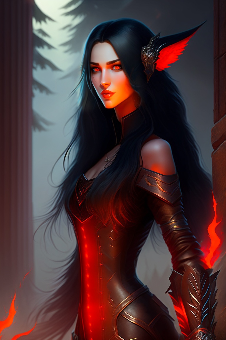 Lexica - A tall, slender witch with long black hair and sharp claws. He ...