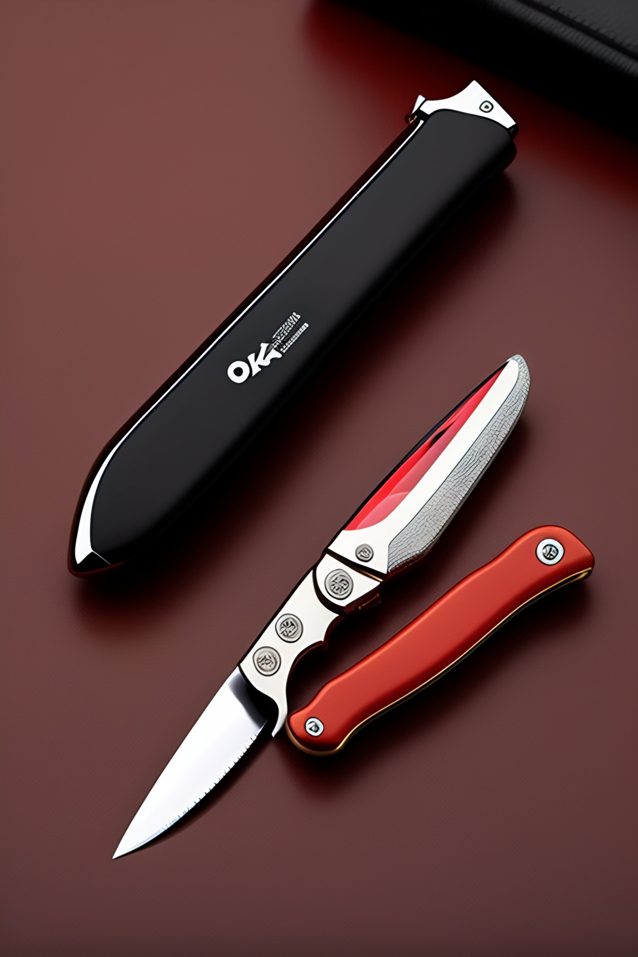 Lexica OKAPI foldable ratchet knife with blade shining