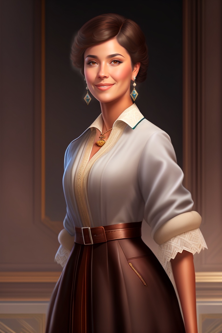 Lexica A realistic full body portrait of a women, age 35, moroccan ancestry, short of statue