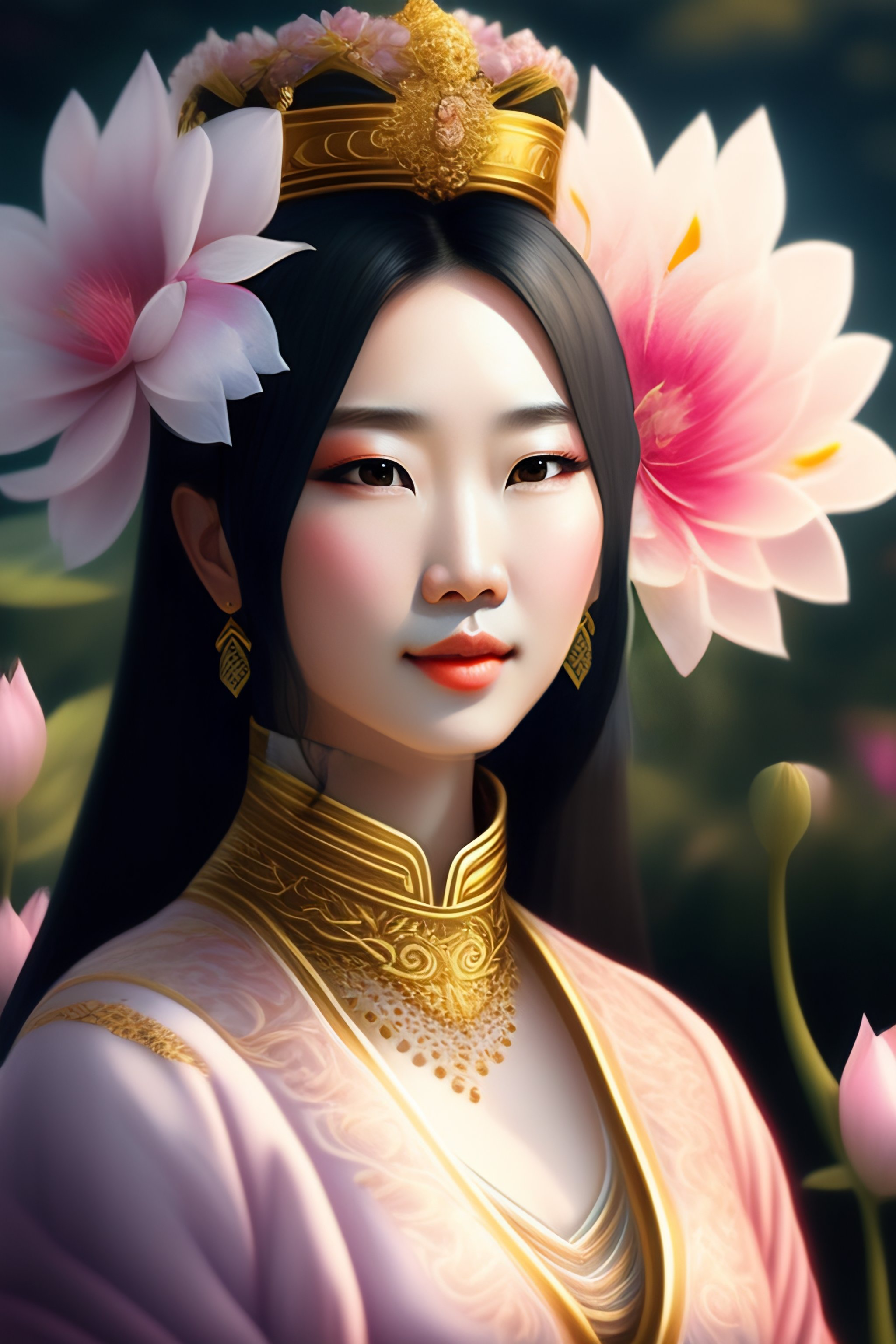 Lexica - She is as beautiful as a flower, like a snow lotus, a love ...