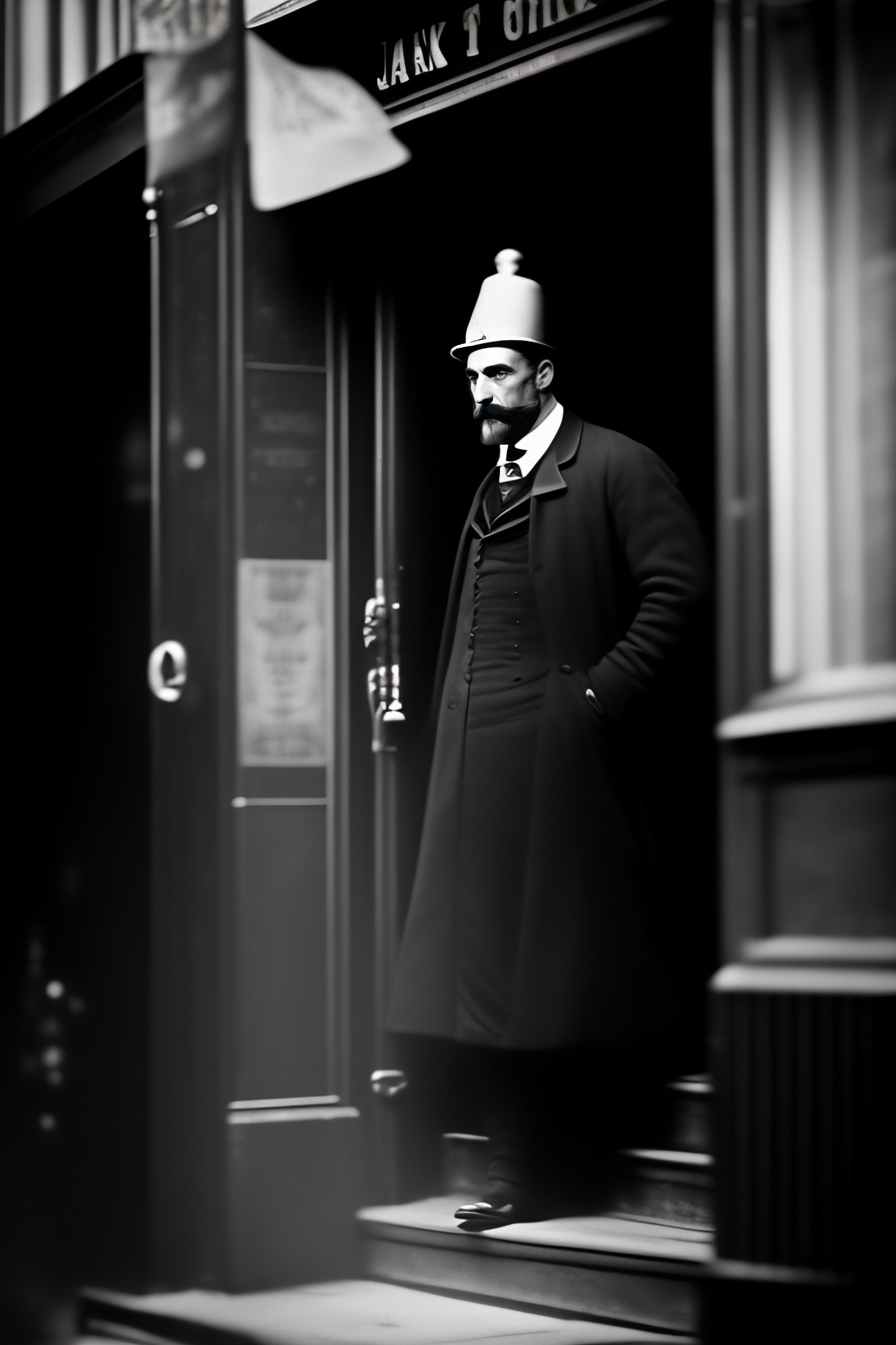 Lexica Blurry,security camera footage of Jack the Ripper 1888