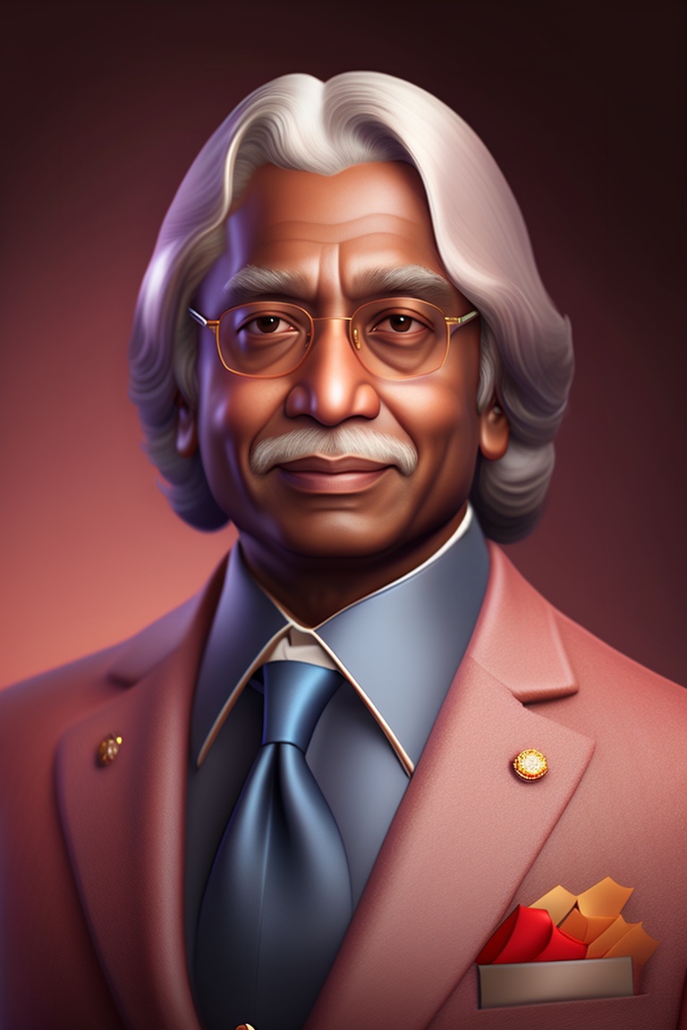 Lexica - Portrait of APJ Abdul Kalam, 3d rendered, highly detailed, 8k ...