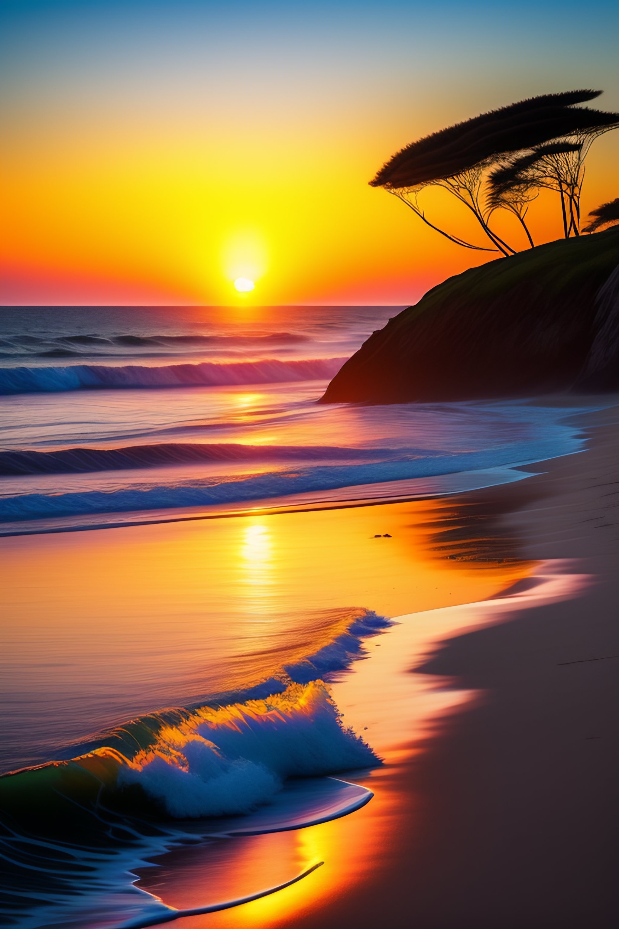 Lexica Fine art beach sunset