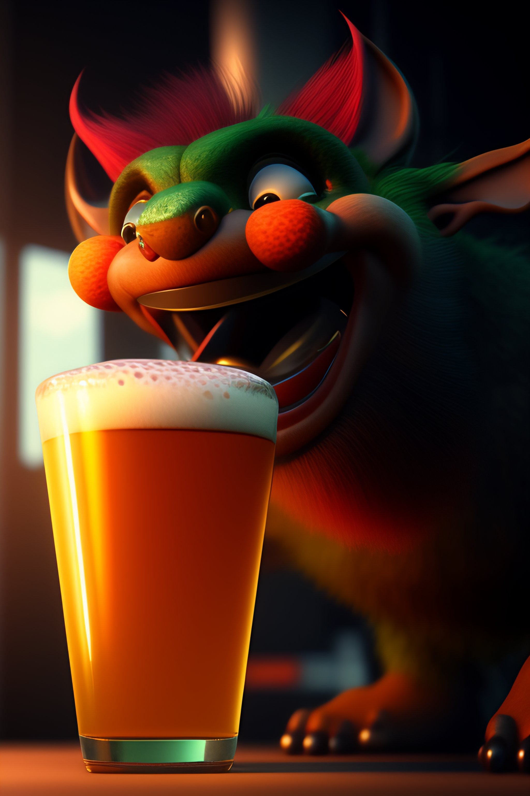 Lexica - An ugly deformed troll, laughing in a drunken stupor as he ...