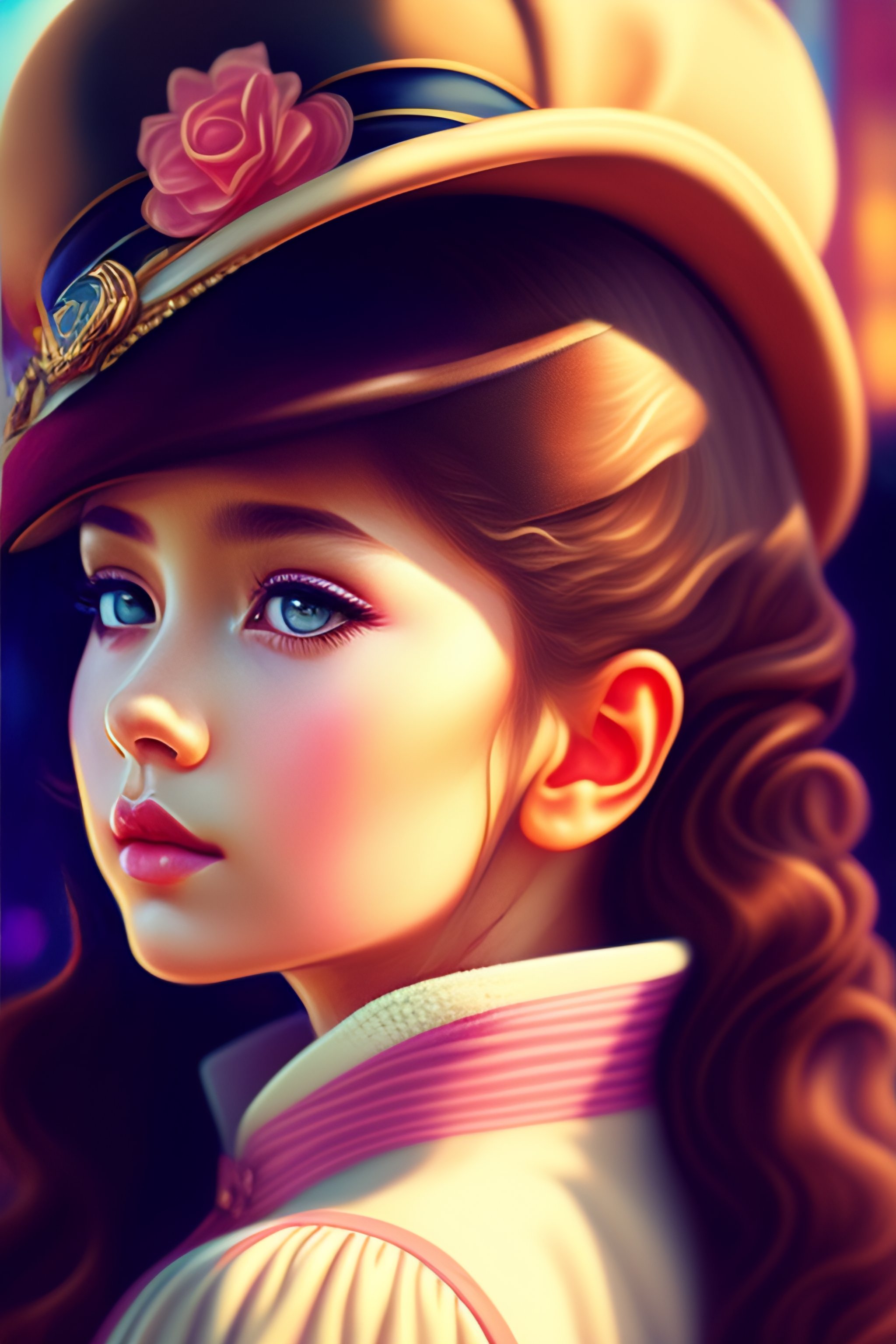 Lexica - Beautiful little girl, profile picture, vintage fashion, highly  detailed, reflection, 8 k, realistic artwork, hd, inspired by jojo bizarre  a