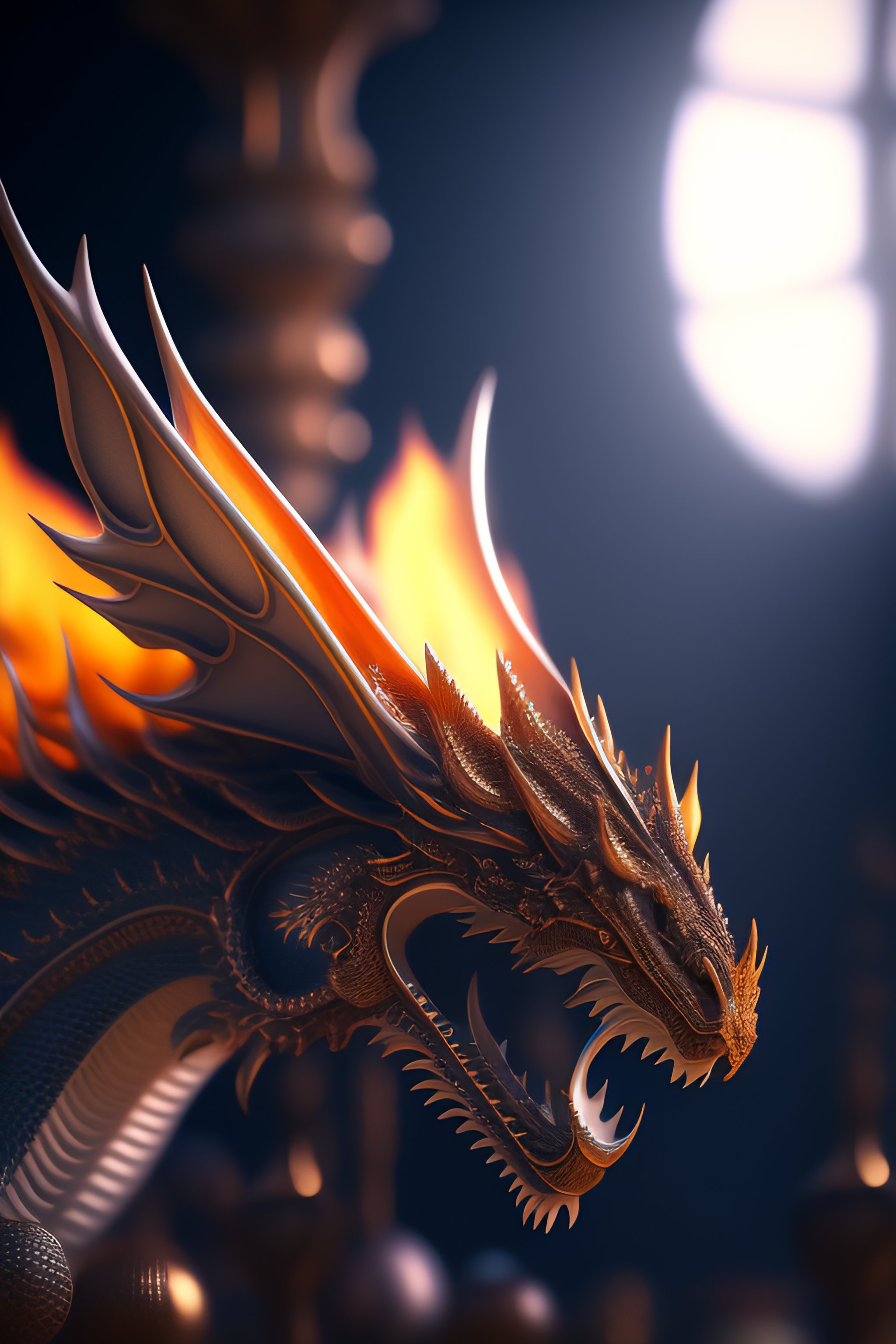 Lexica - Flying dragon fighting with khight in the sky complex 3d ...