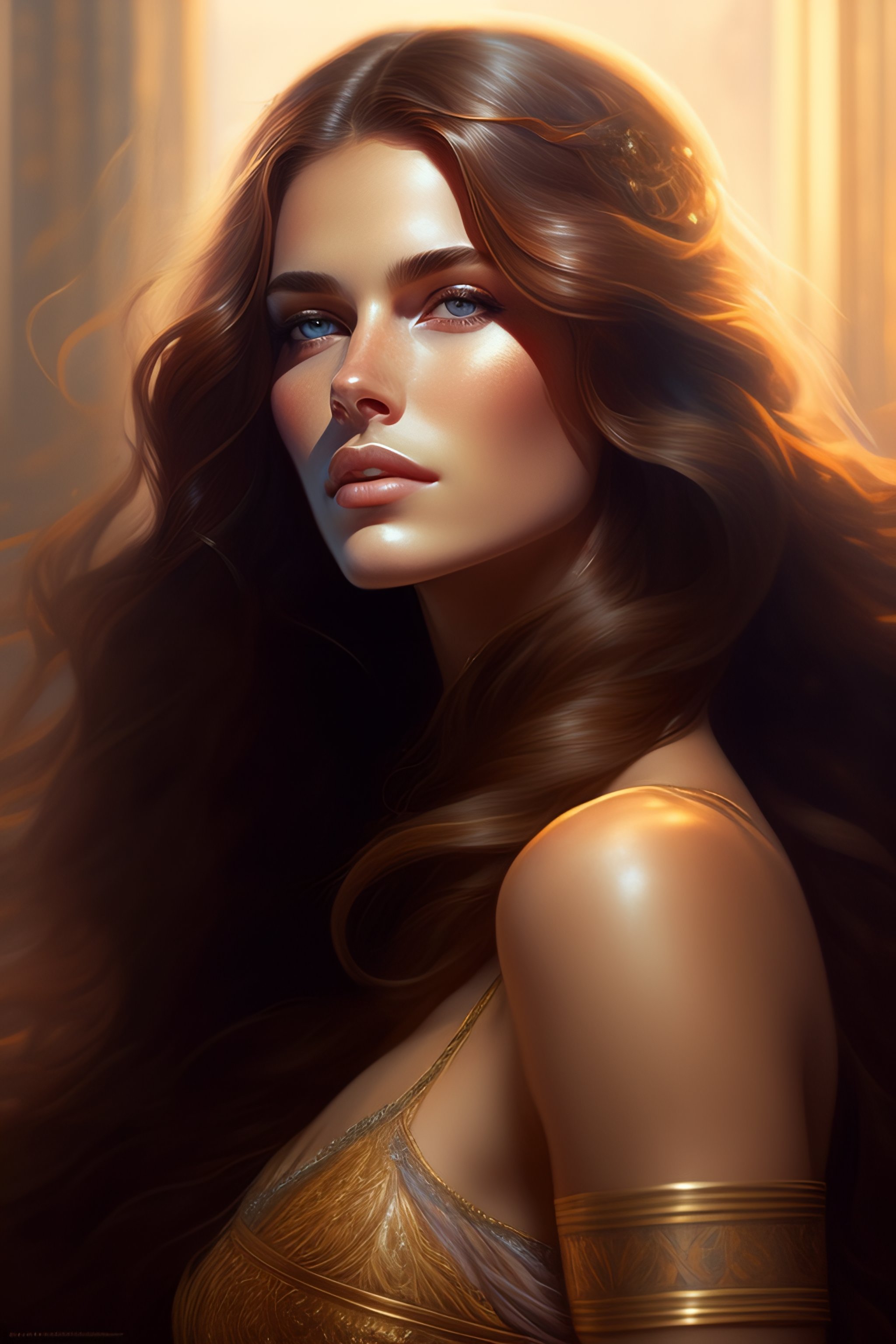 Lexica - Beautiful portrait of a beautiful Princess, sparkling hazel ...