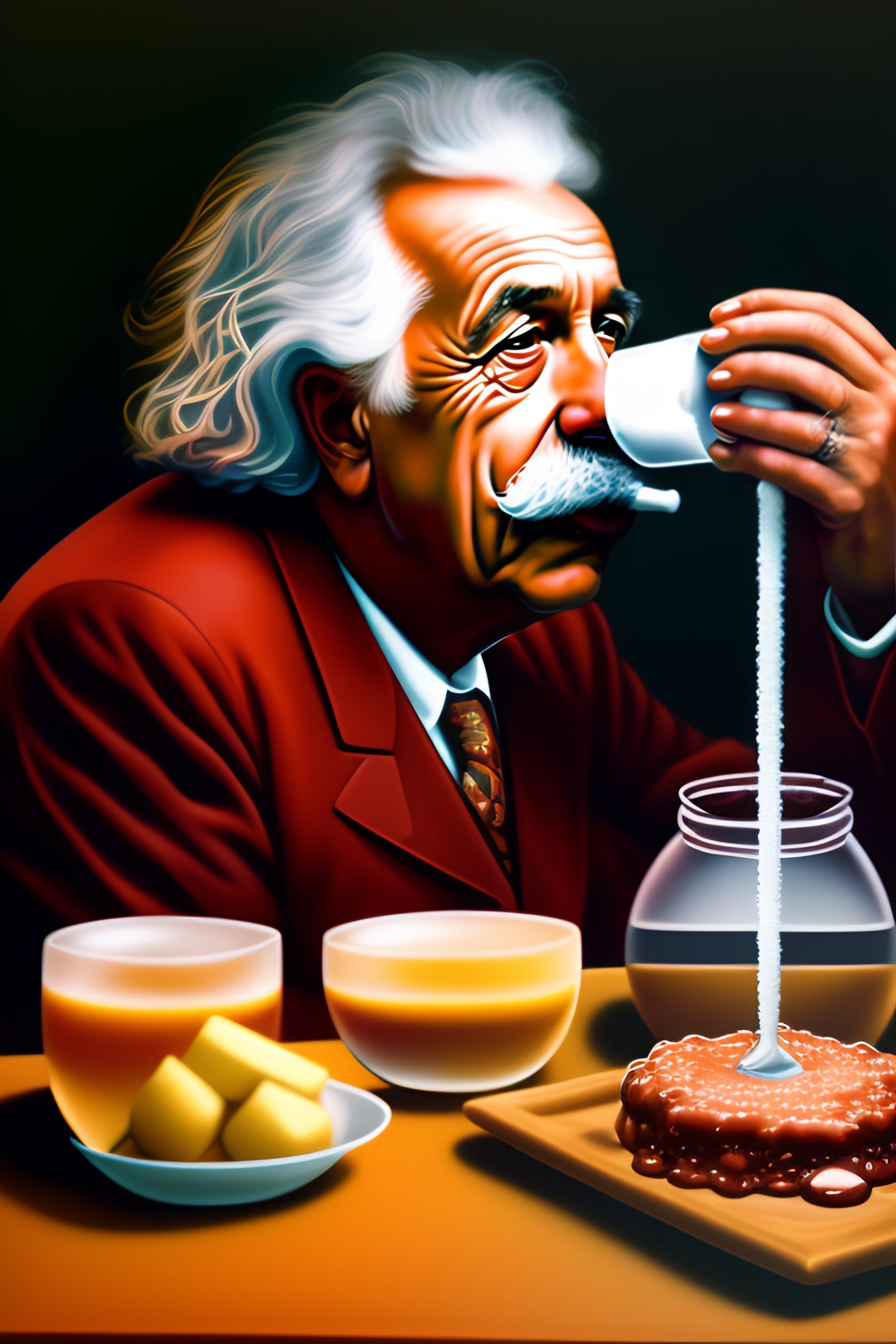 Lexica - Portrait of einstein snorting cocain