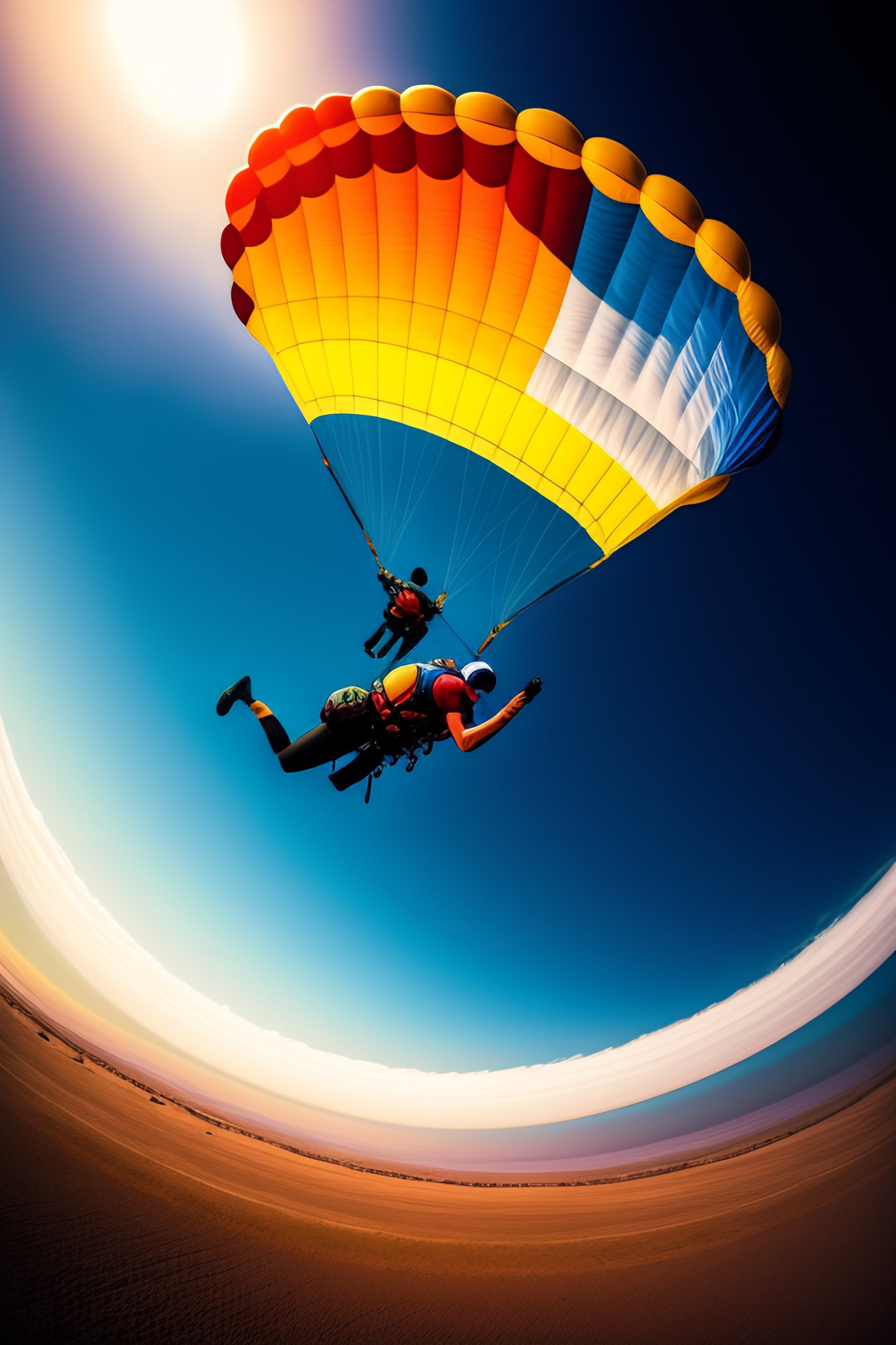 Lexica - Two skydivers who just jumped from the plane falling from the ...
