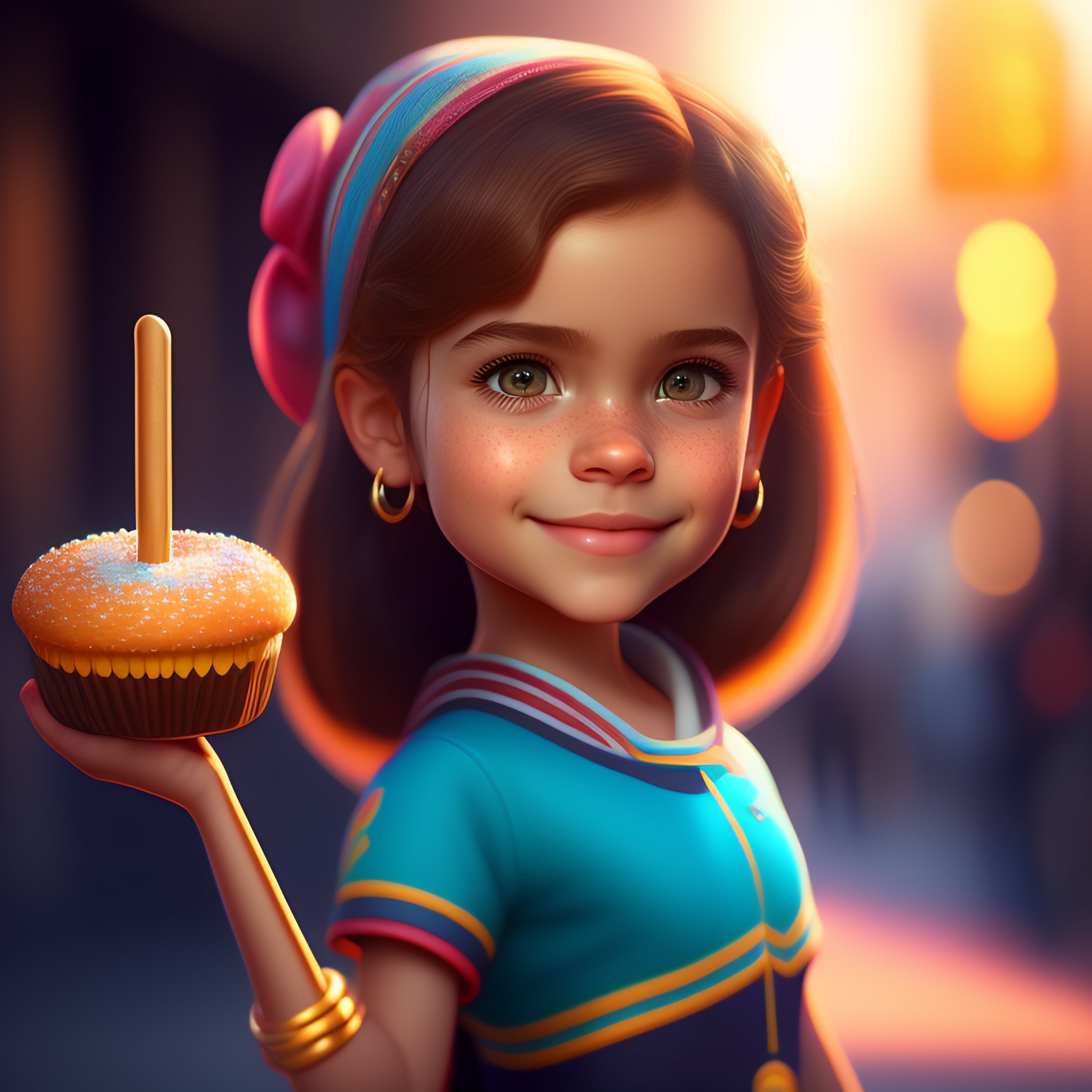 lexica-cute-girl-holding-a-churro-pixar-animation-style-rendered