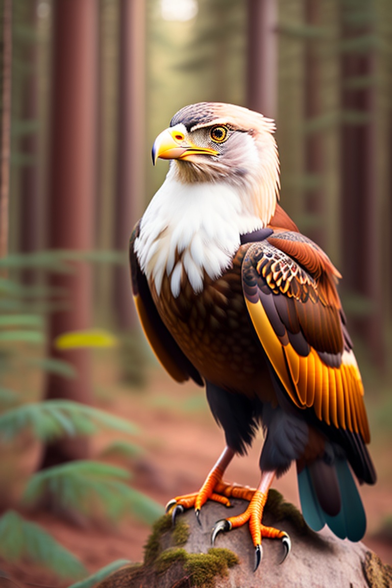 Lexica - Hyper realistic eagle left in the woods,weird,otherworldly ...
