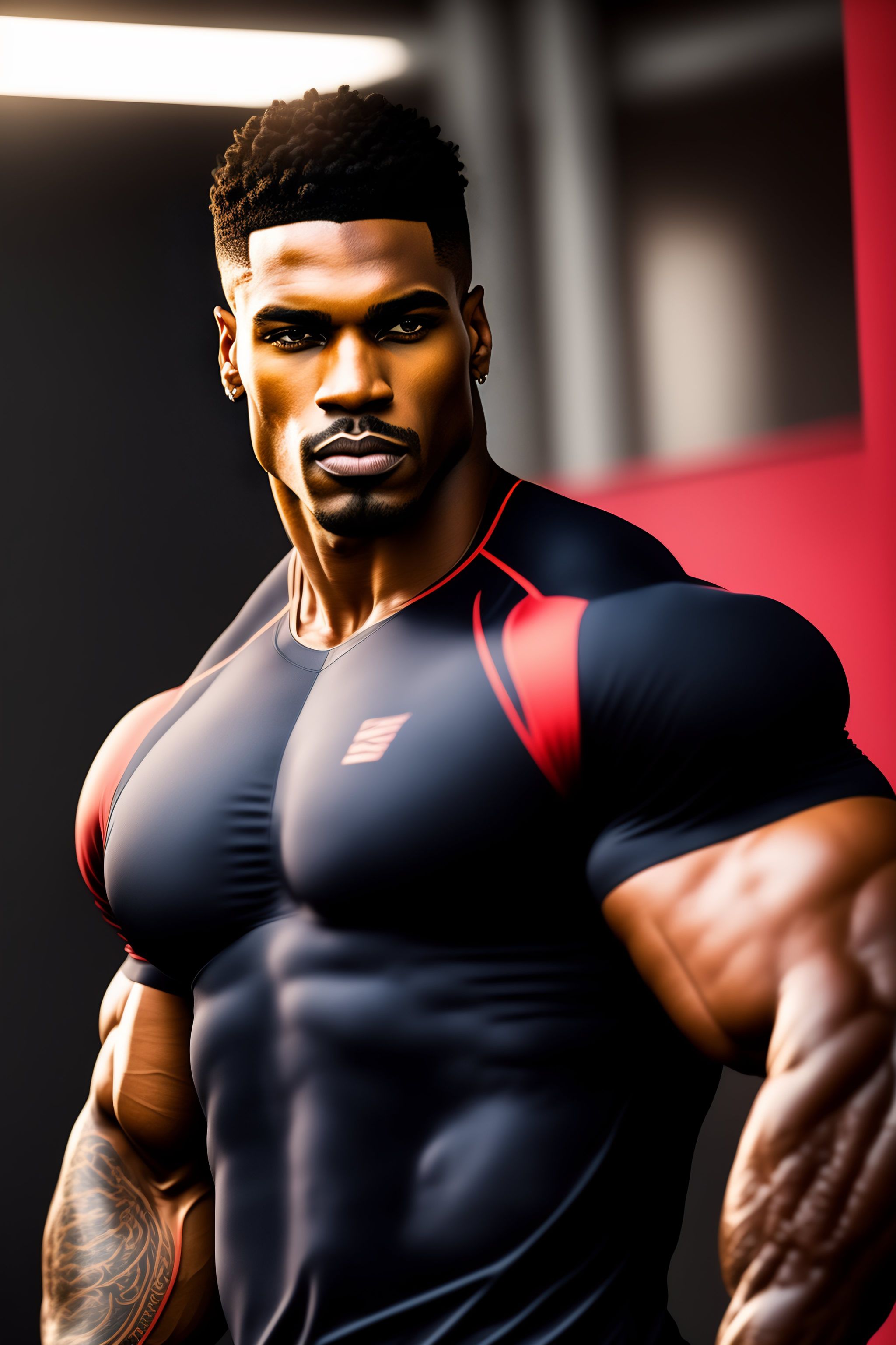 big muscles tight shirt