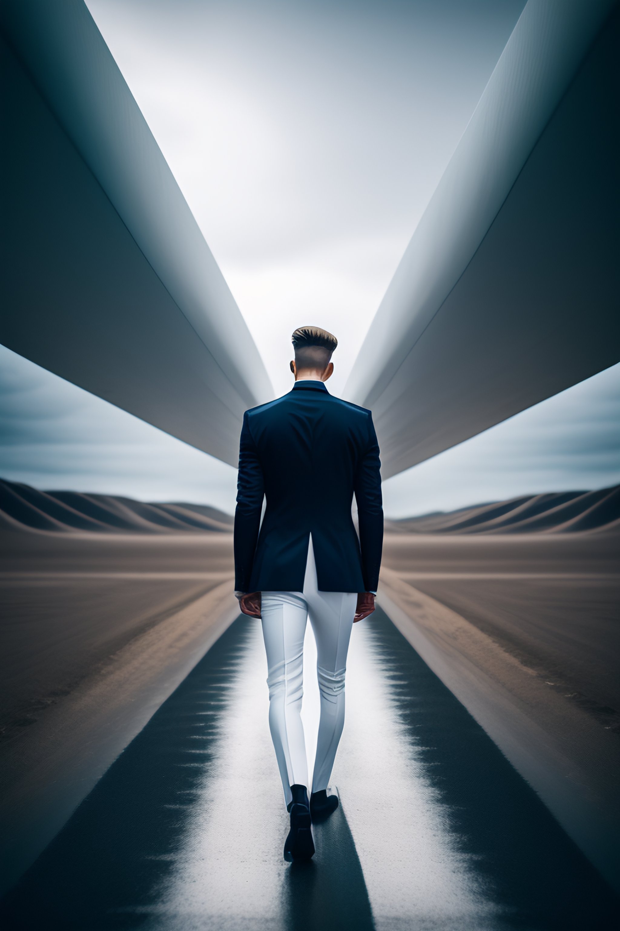 Lexica - Ultra hd! editorial, white male model, black and chrome ...