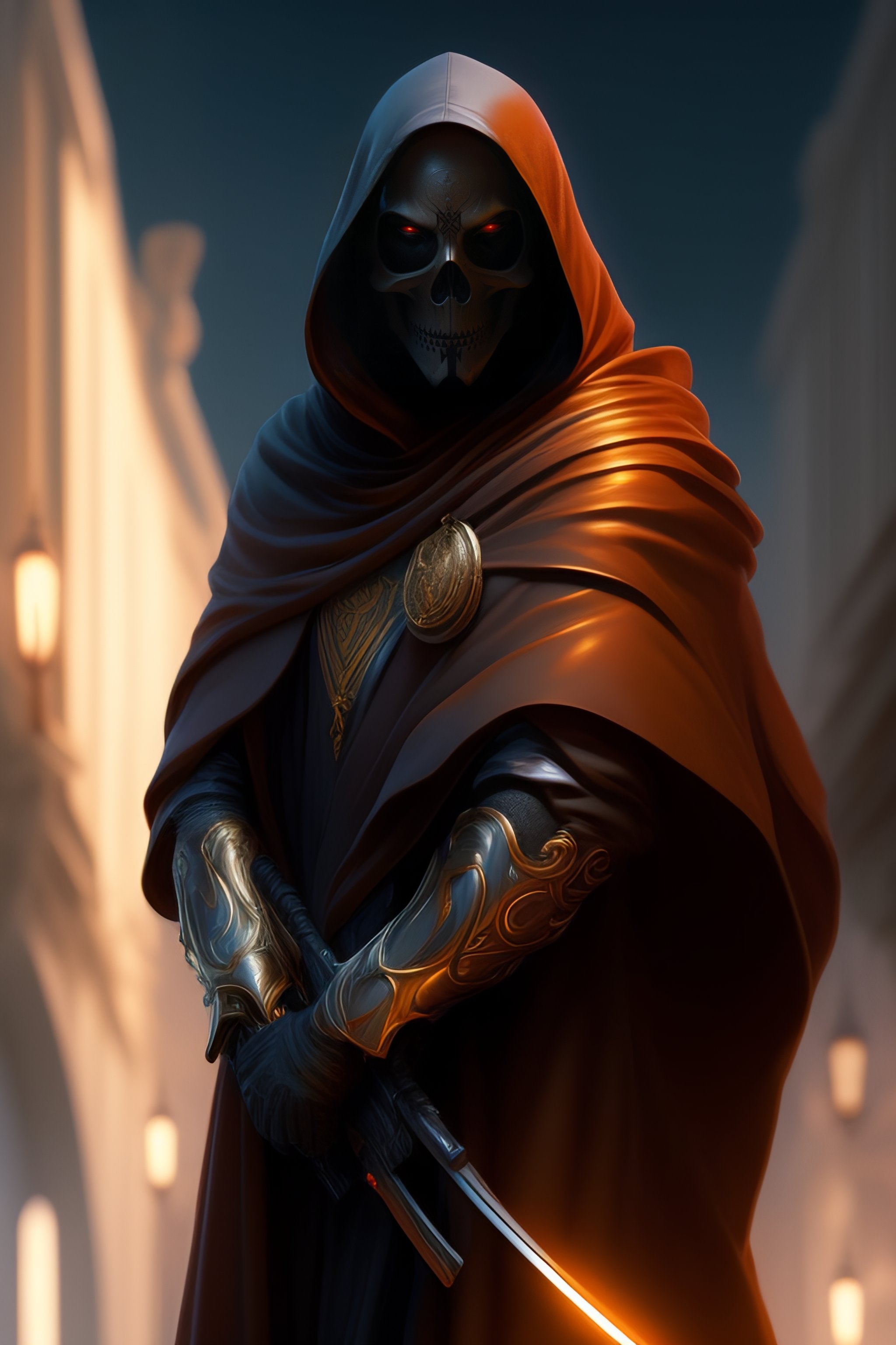 Lexica - Grim Reaper in a hood with sniper rifles, portrait, highly  detailed, digital painting, artstation, concept art, smooth, sharp focus,  illustr...