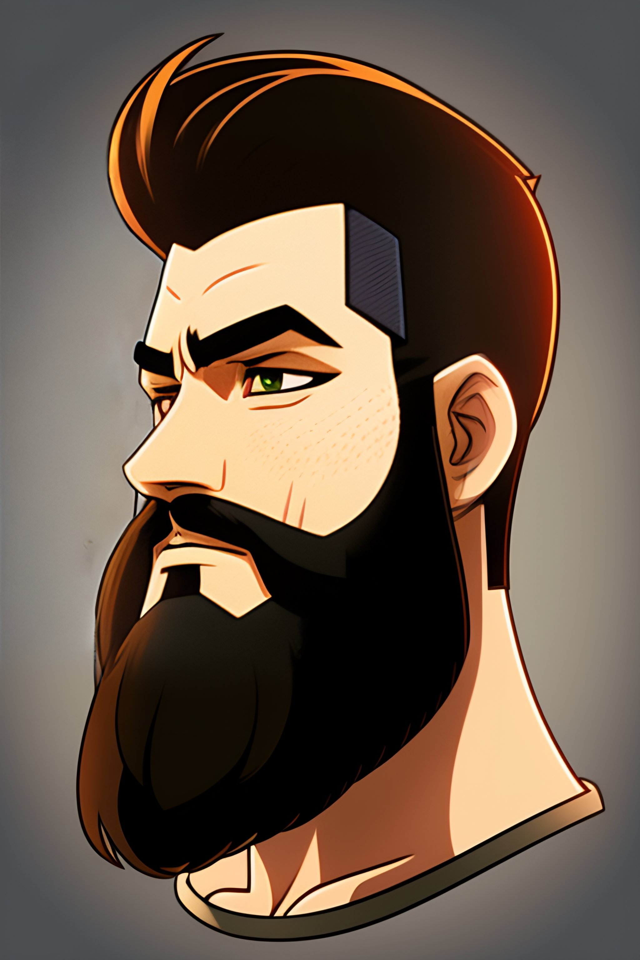 bearded man cartoon