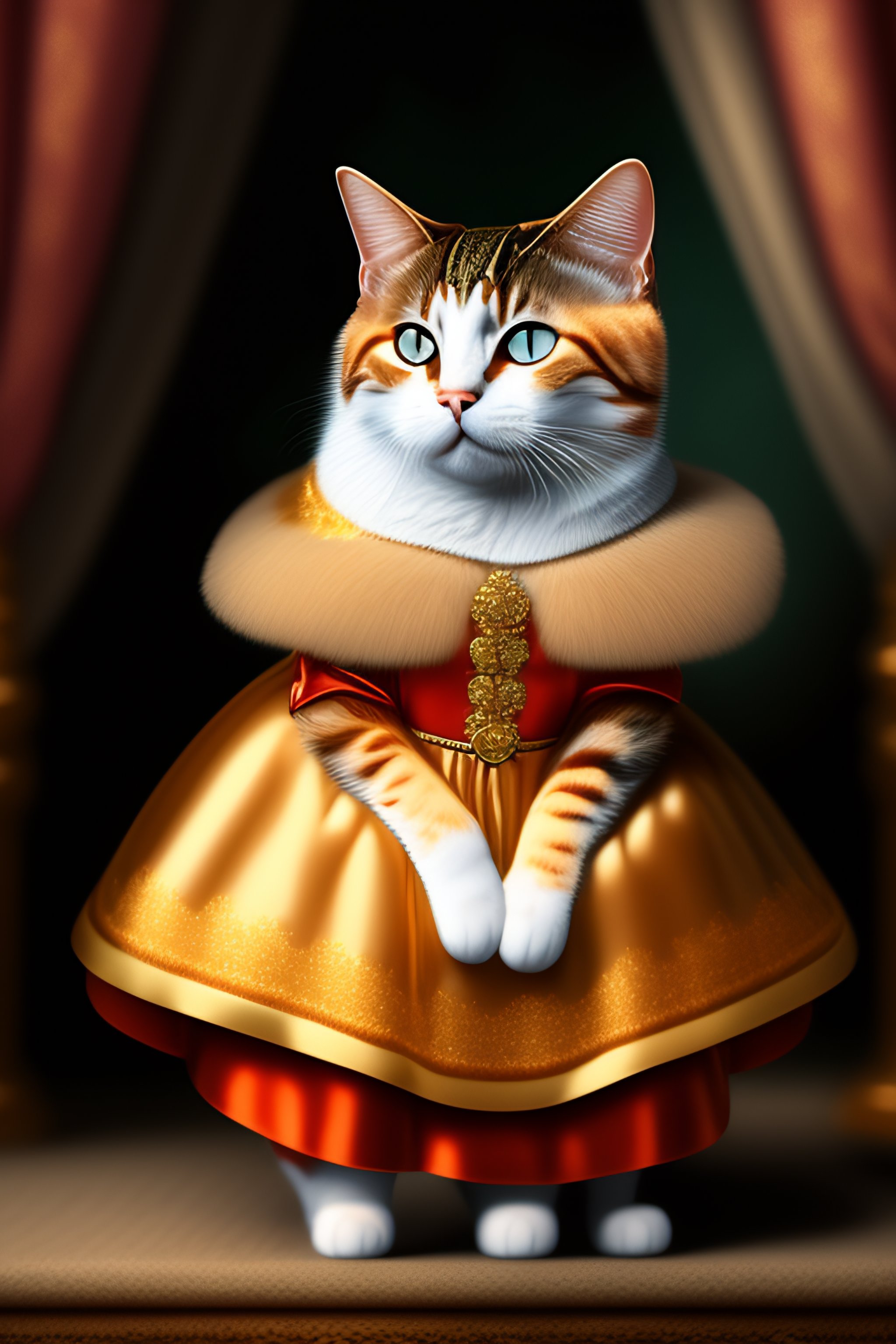 Lexica - Imagine the cat of Alice in Wonderland in realistic style