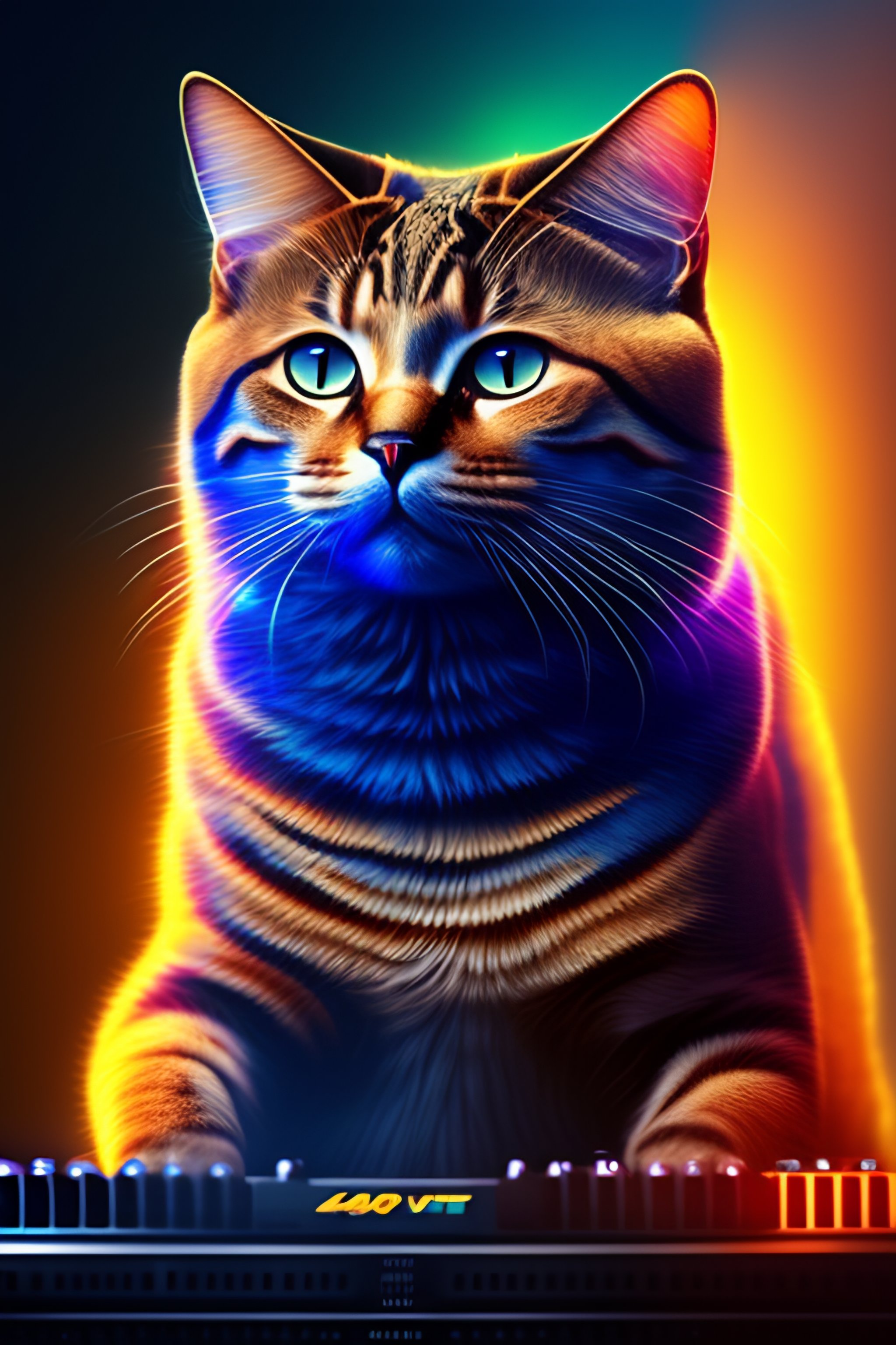 Lexica - Ultra detailed, cat as a dj, people at a rave, atmospheric,  dynamic lighting