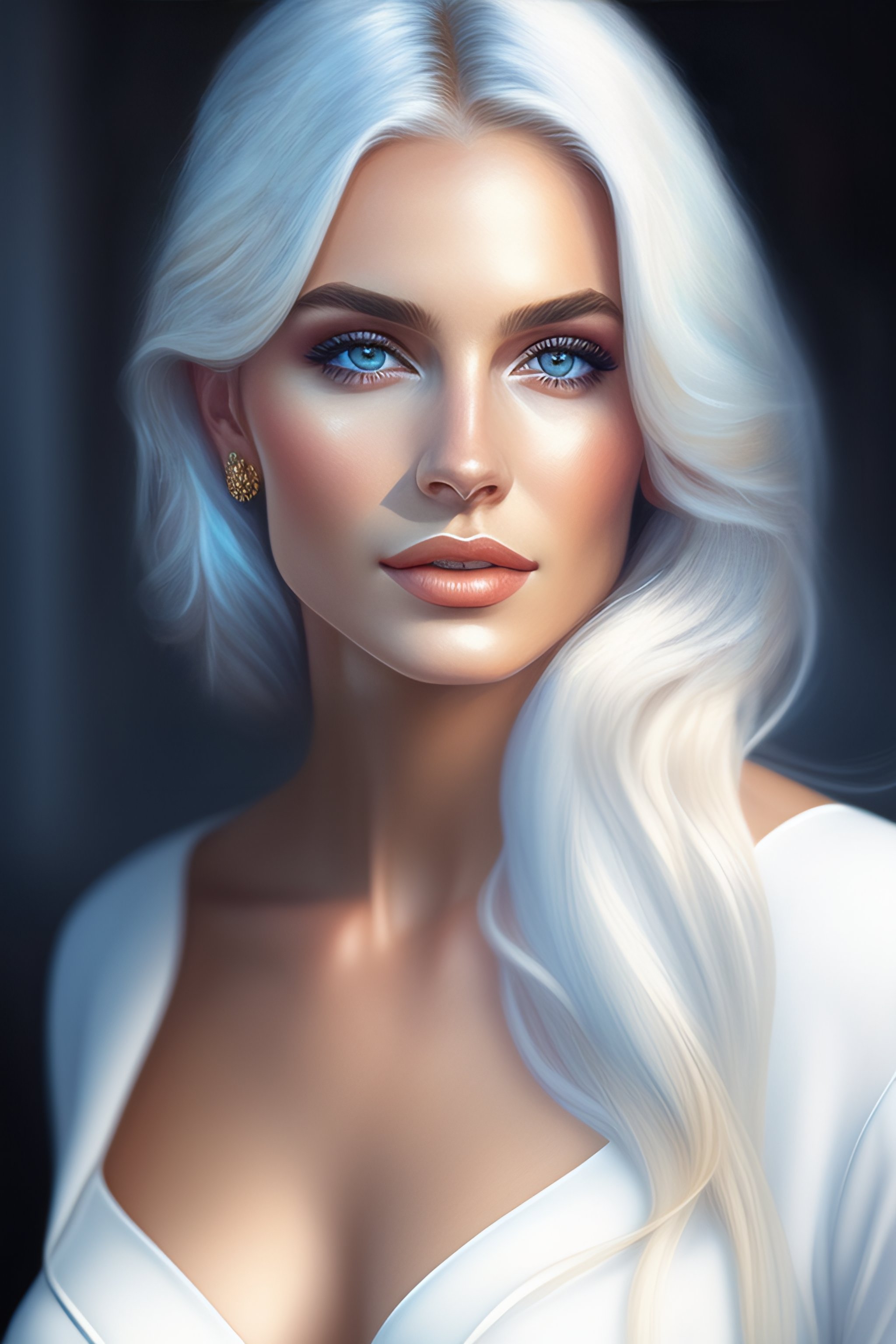 Lexica - Photo of a gorgeous young woman in the style of stefan kostic ...