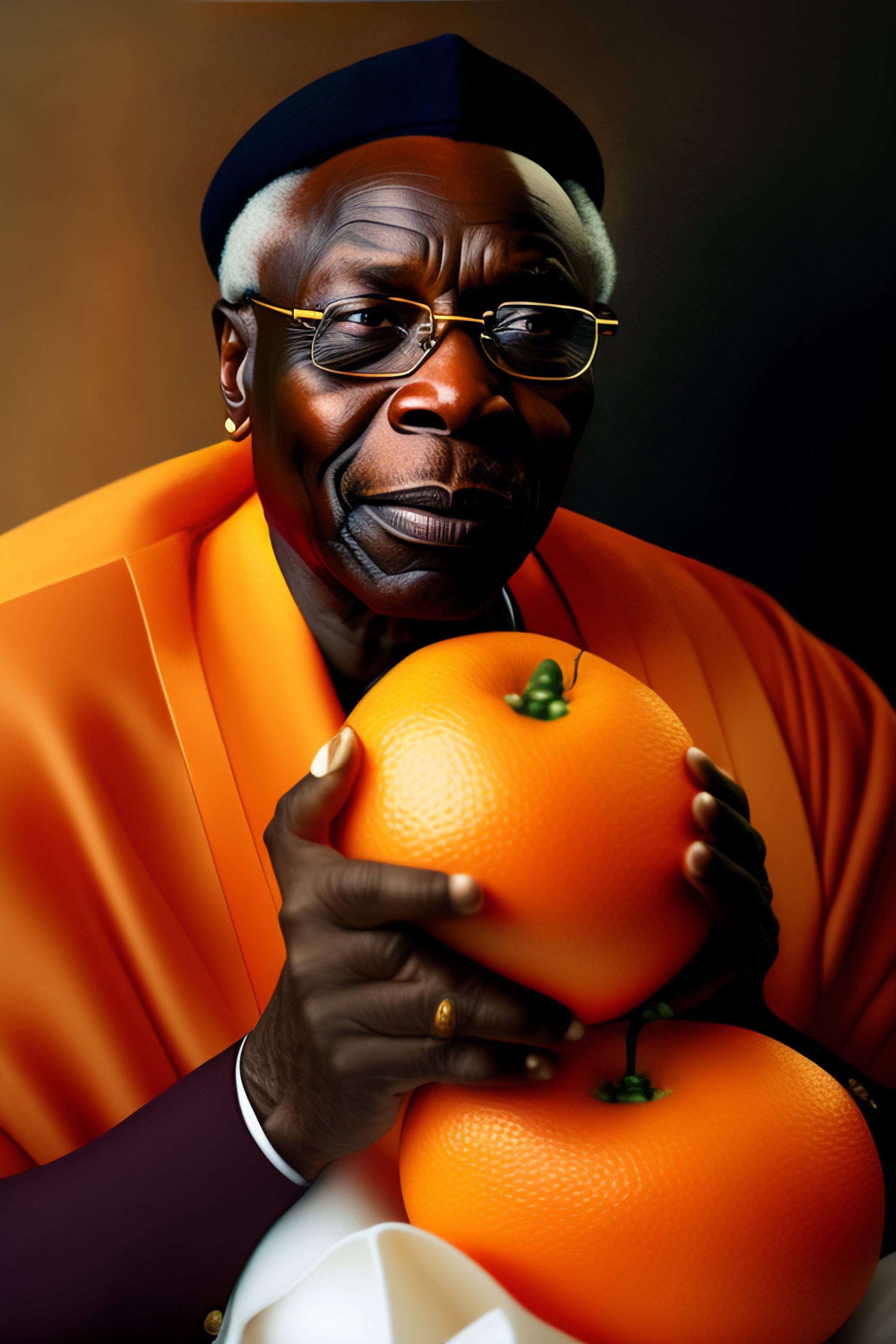 Lexica Obasanjo with orange