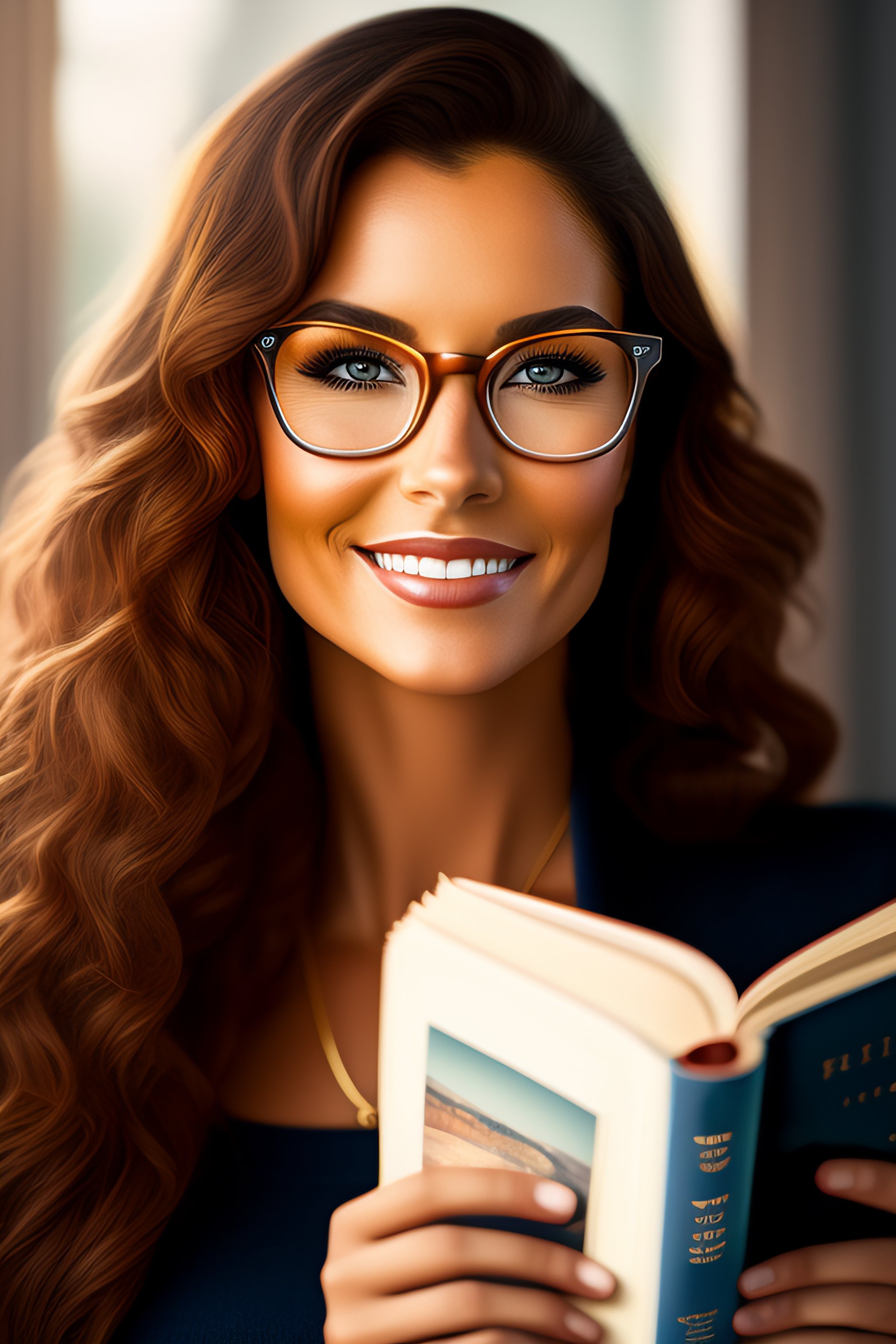 Lexica Portrair young woman hazel eyes caramel chin lenght hair