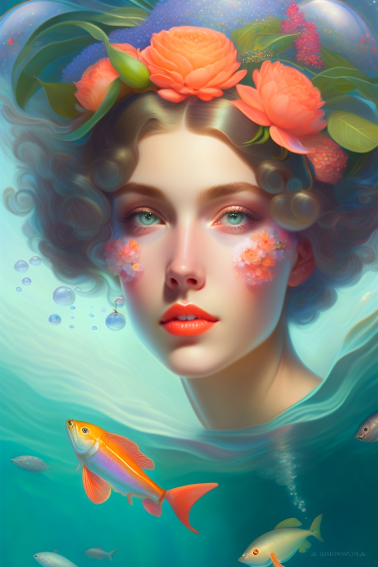 Lexica - Portrait of a beautiful mysterious woman holding a bouquet of ...