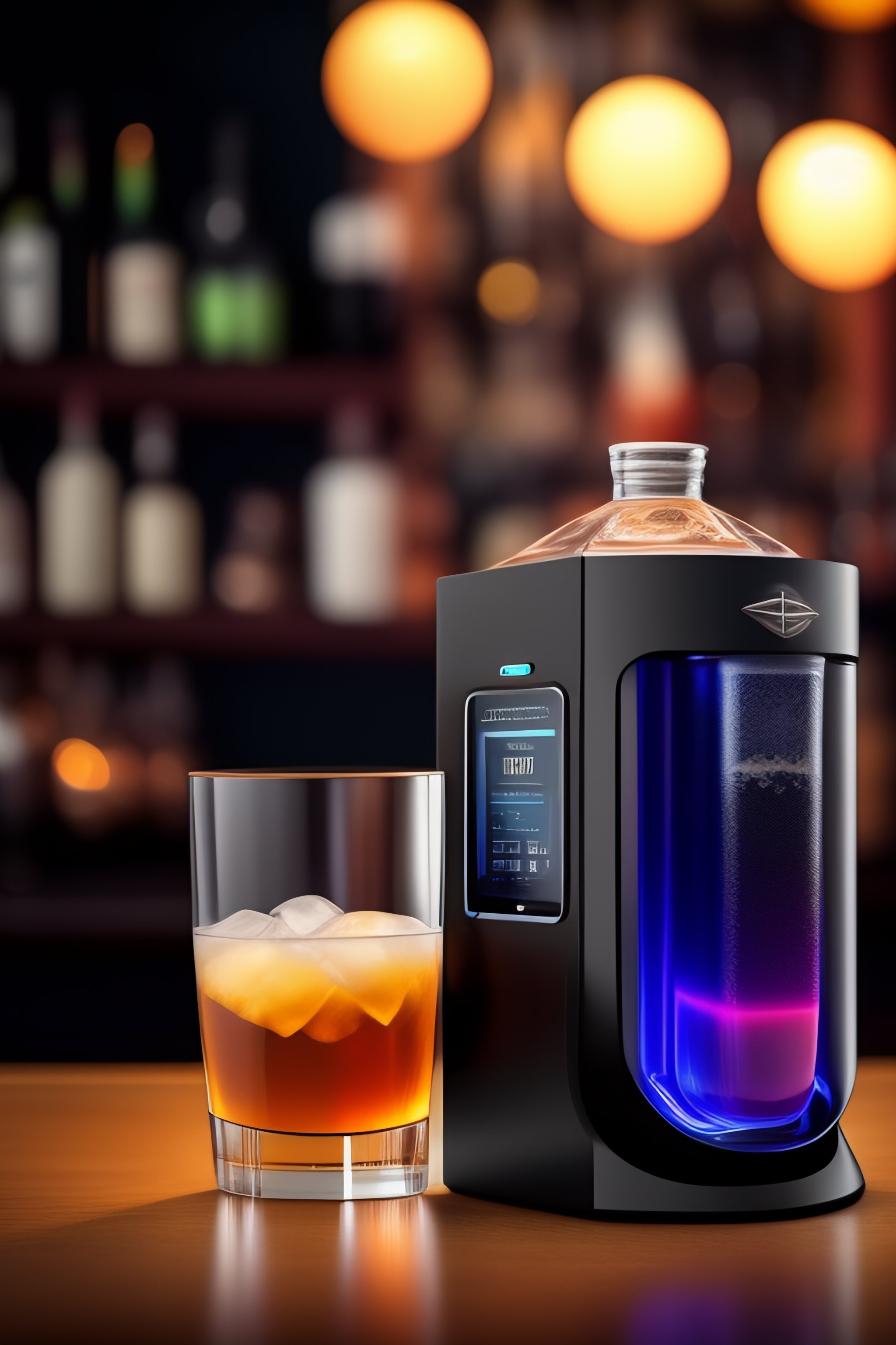 Lexica A smart bartender that includes a touchscreen to control it