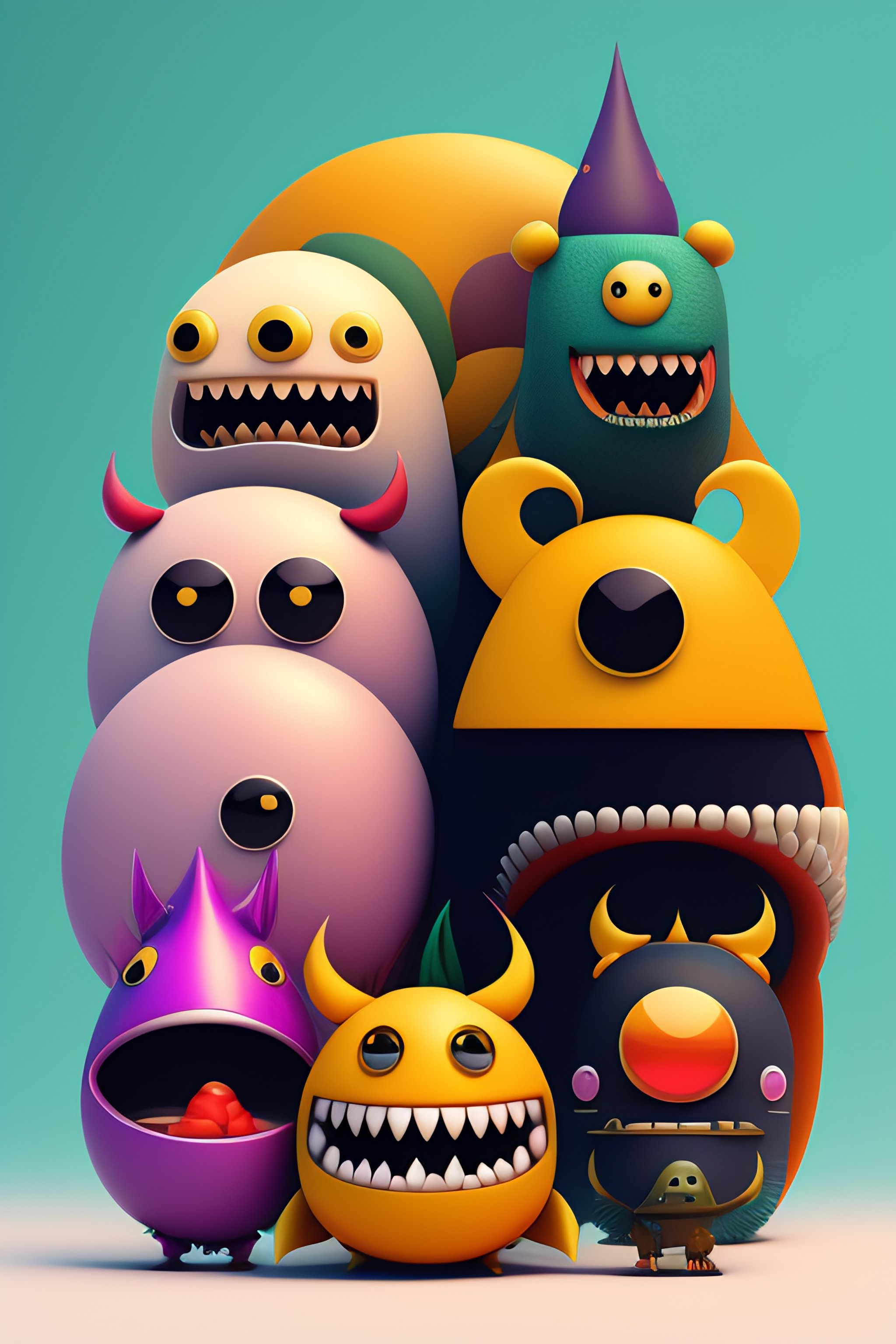 Lexica - A gathering of Abstract monsters characters with big heads and ...
