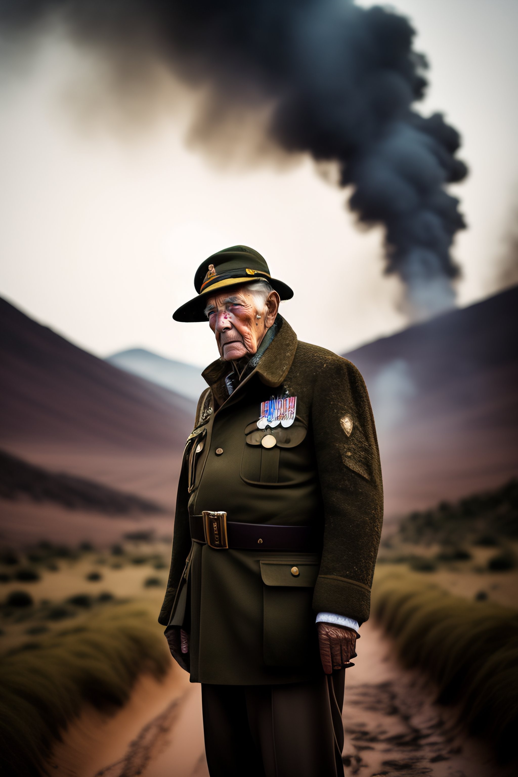 scared shell-shocked soldier in ww2 uniform, war and, Stable Diffusion