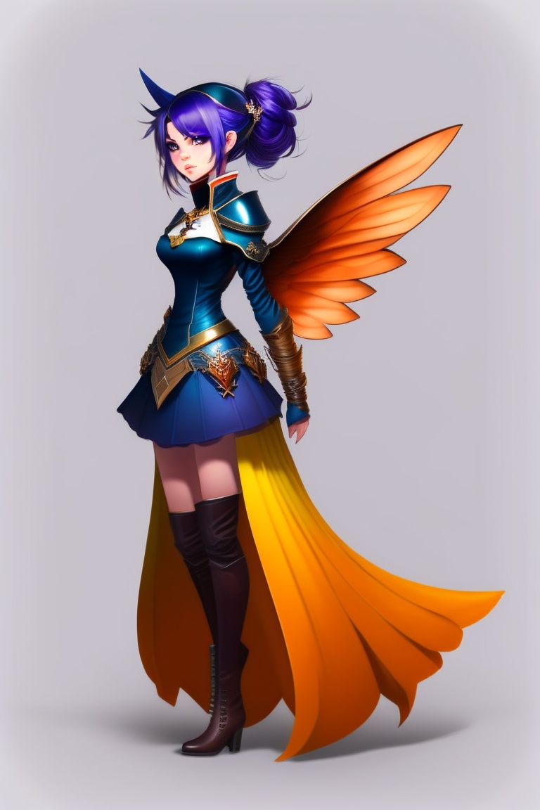 Lexica Character for rpg, full body, d&d like, bd style, demoniac