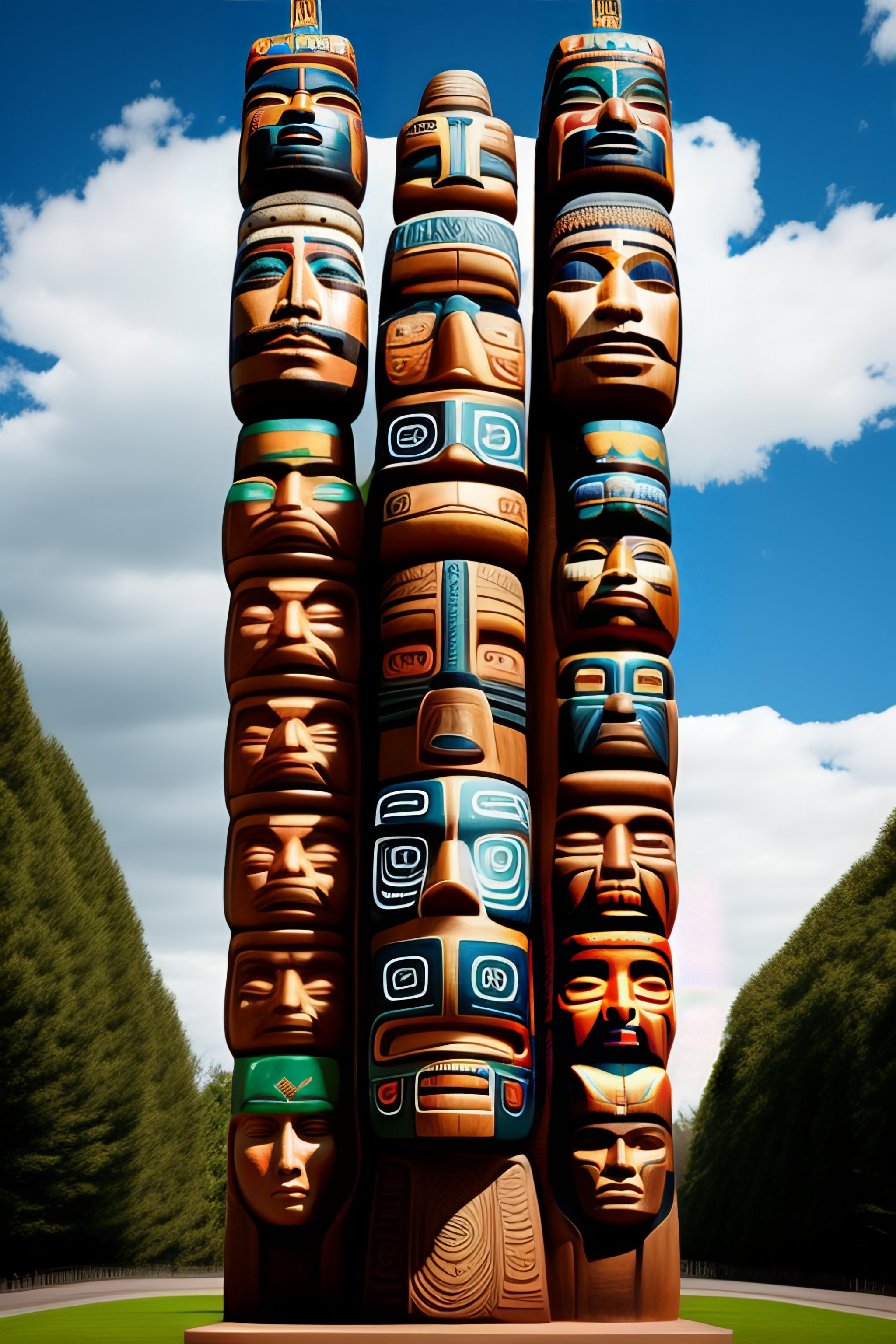 Lexica - A totem pole describing the process of mitosis