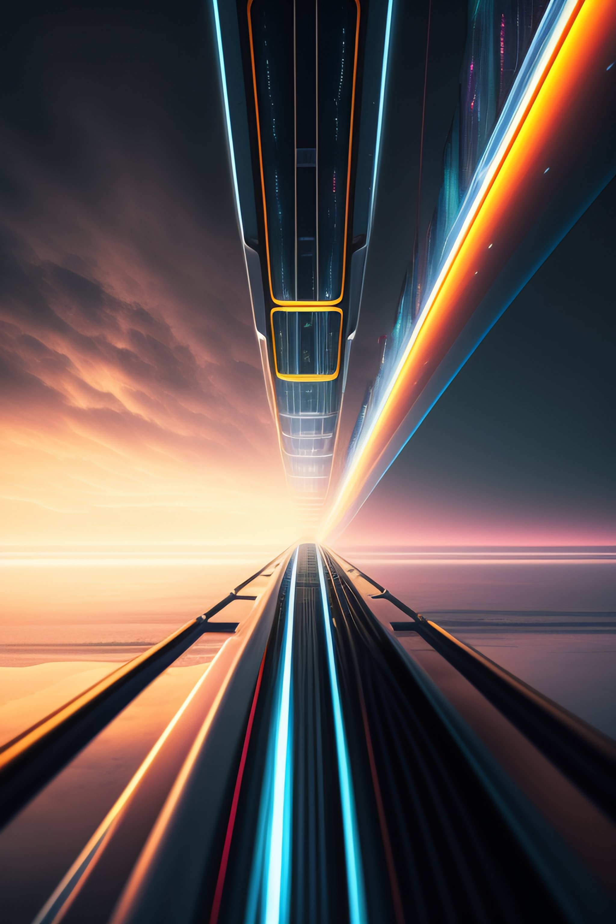 Lexica - Futuristic timelines vertical, electric chain, abstract