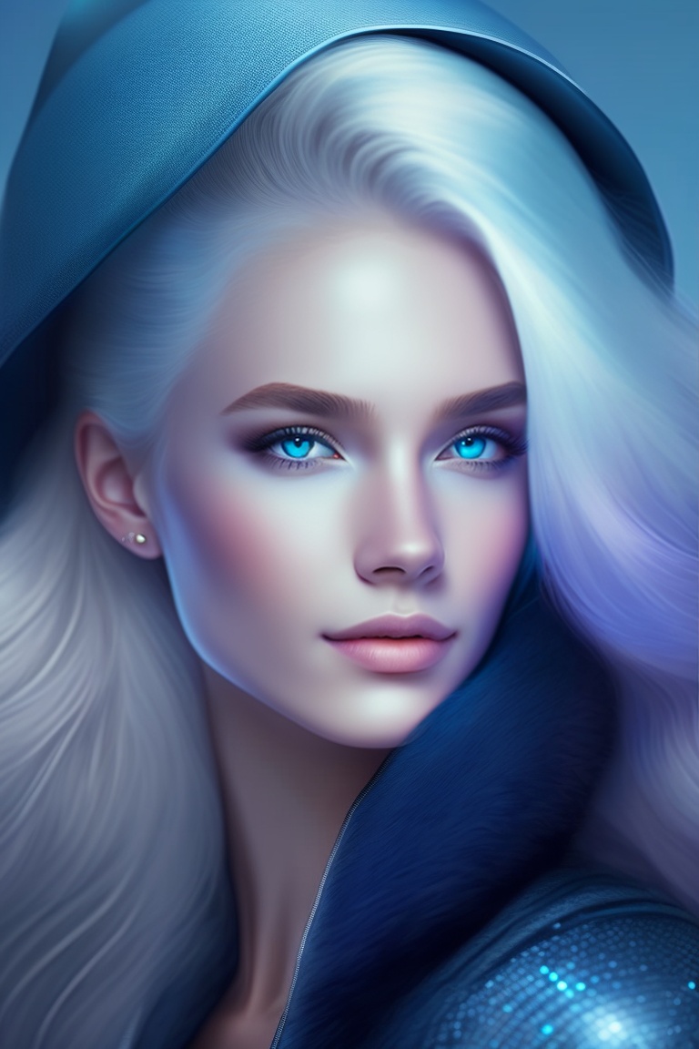 Lexica - Her skin is white, her eyes are blue, and her hair is blonde