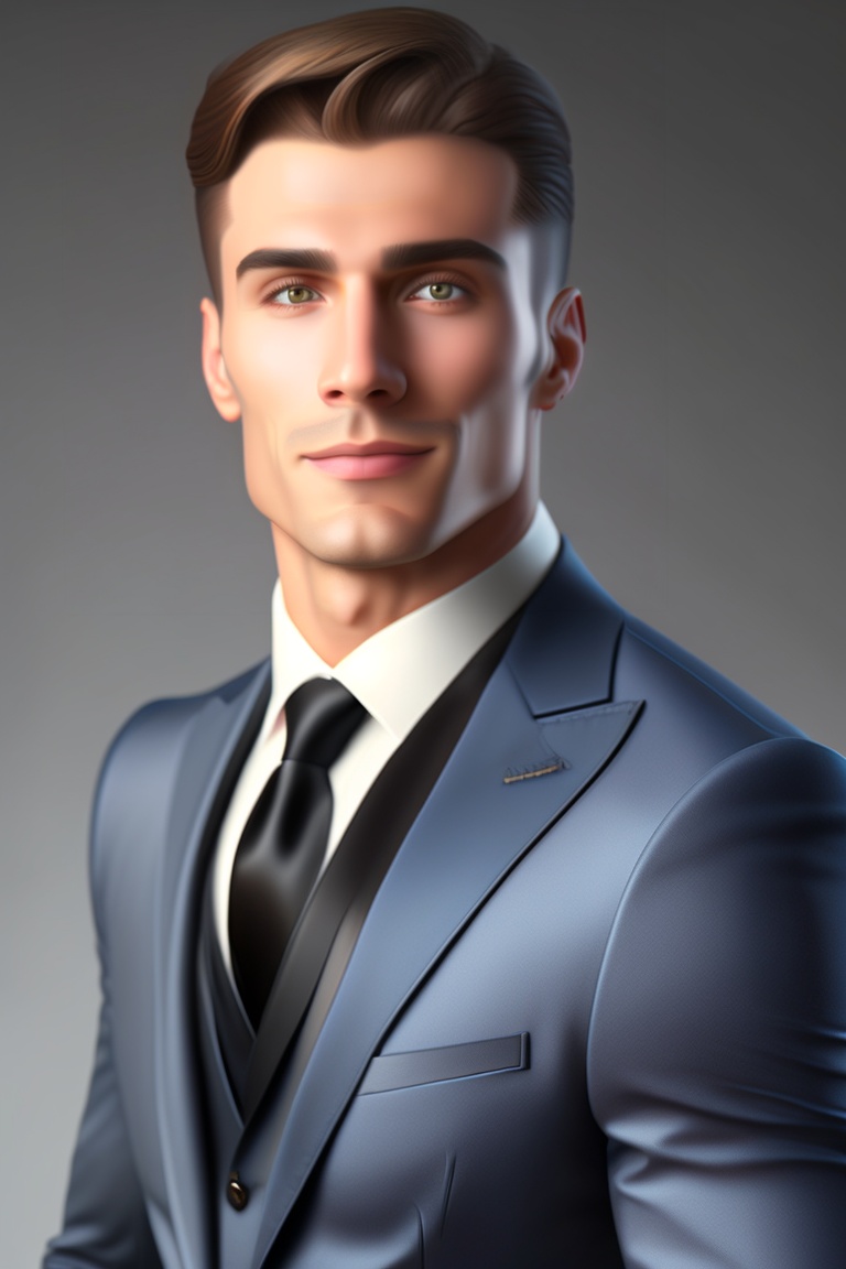 Lexica - Man in a suit to explain something, close up