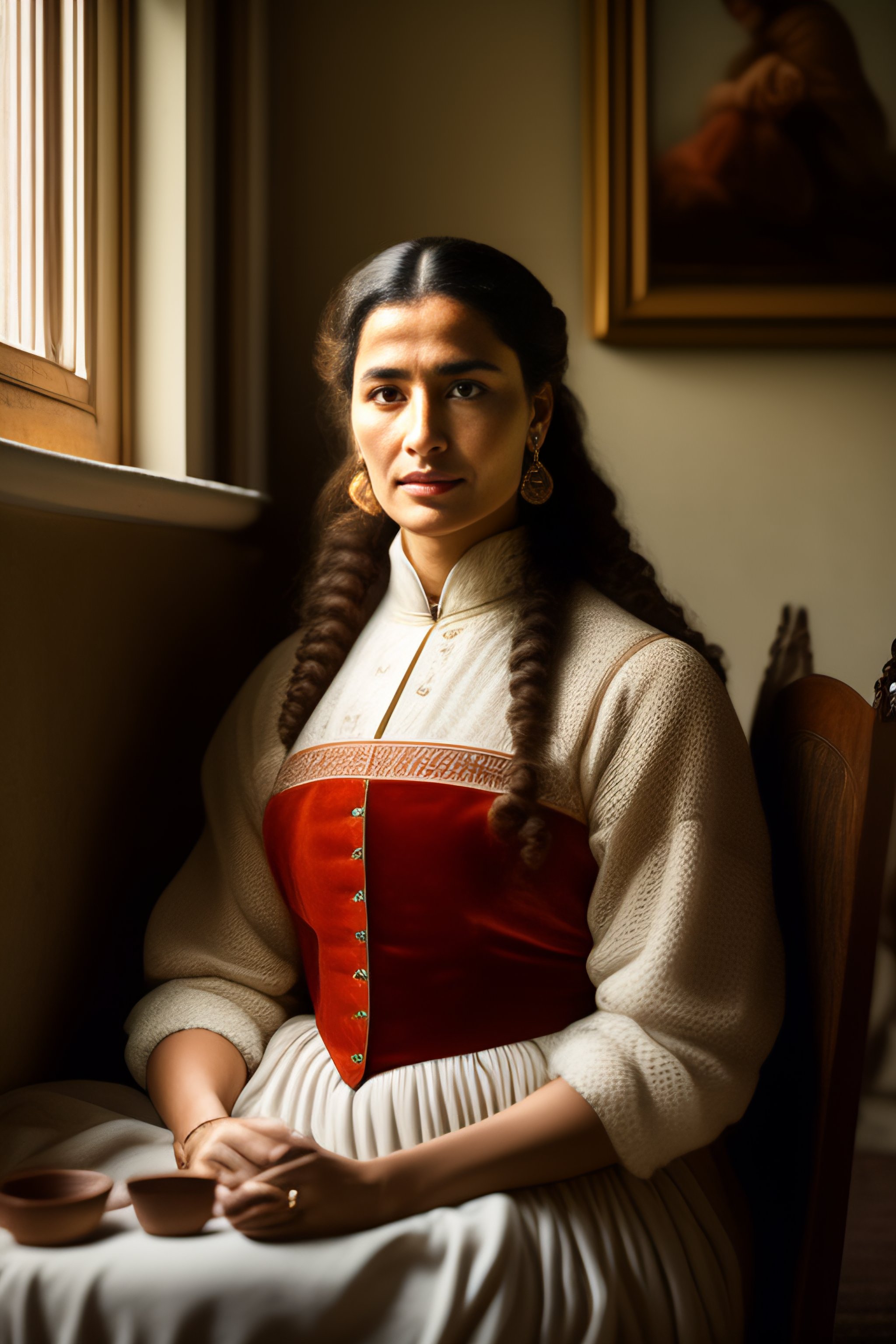 Lexica - Portrait of a woman in a farmer's house