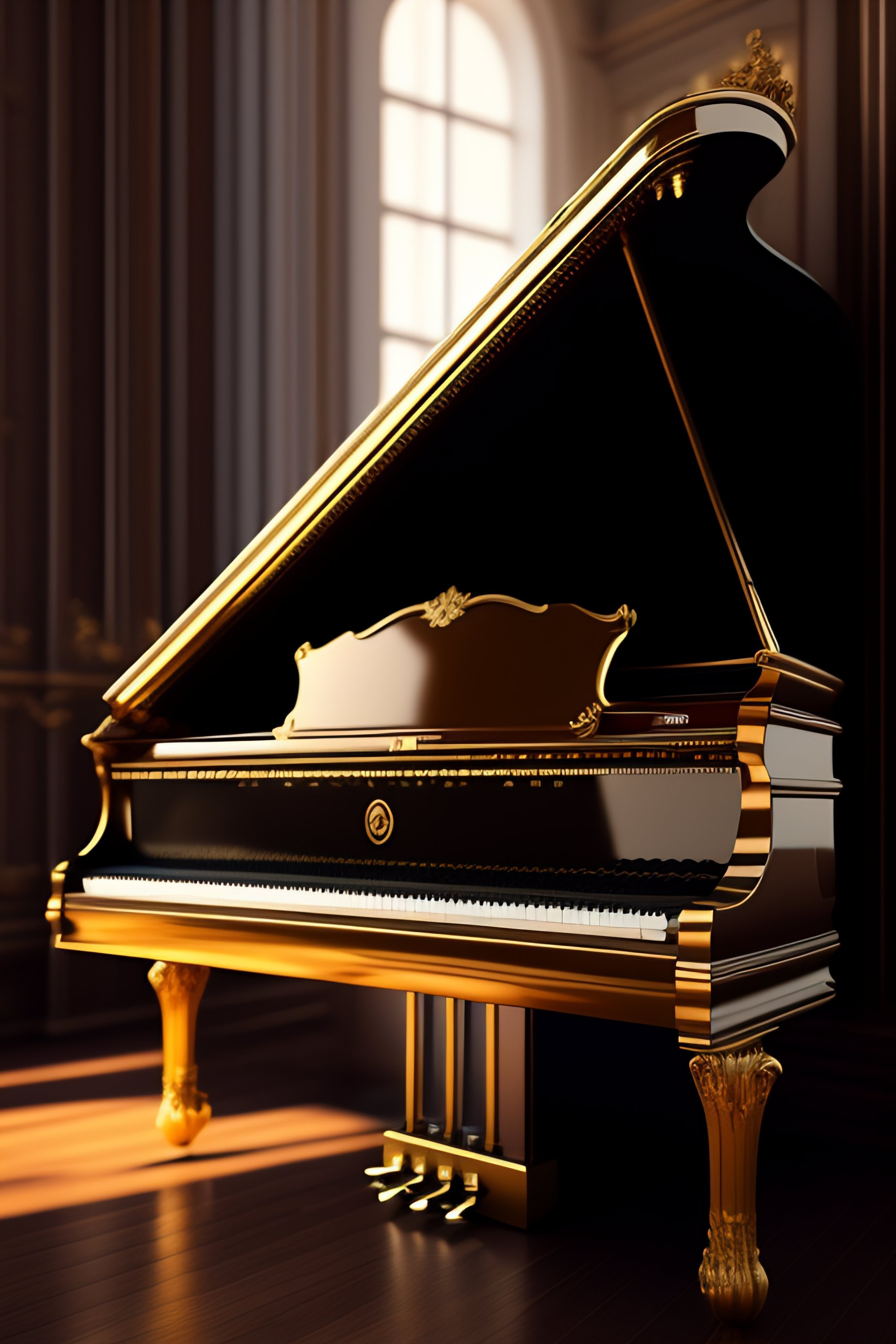 Lexica - Classical piano 17 century. Beethoven, 4k, sci-fi beauty