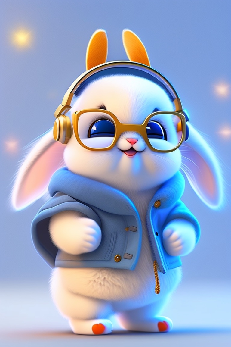 Lexica - **pixar style,a super cute and happy white fairy rabbit baby ...