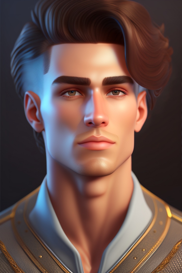 Lexica - Young man, render with cinema 4d, realistic render, detailed ...