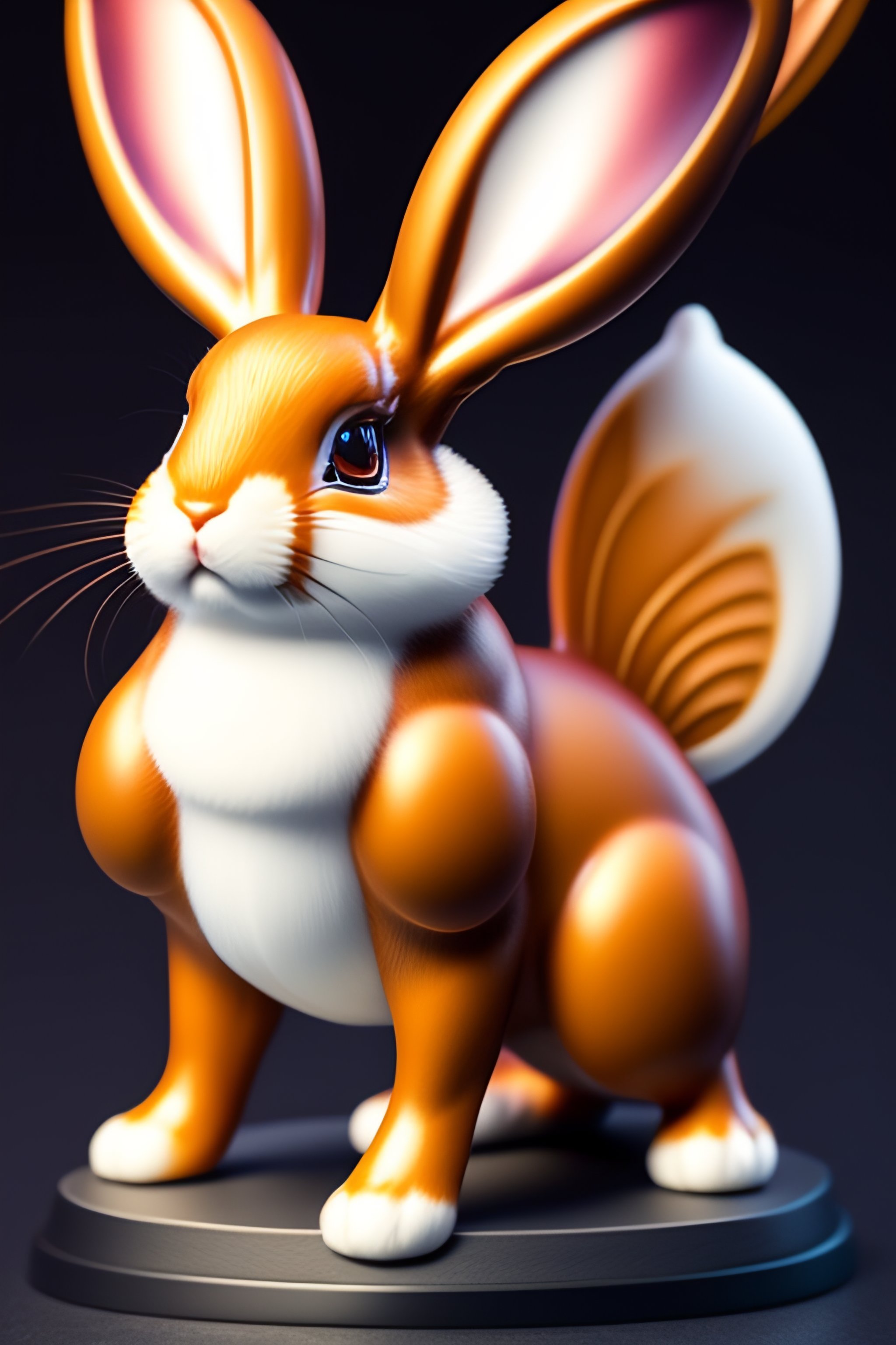 Lexica - A fairy type legendary Pokémon resembling a rabbit standing on ...