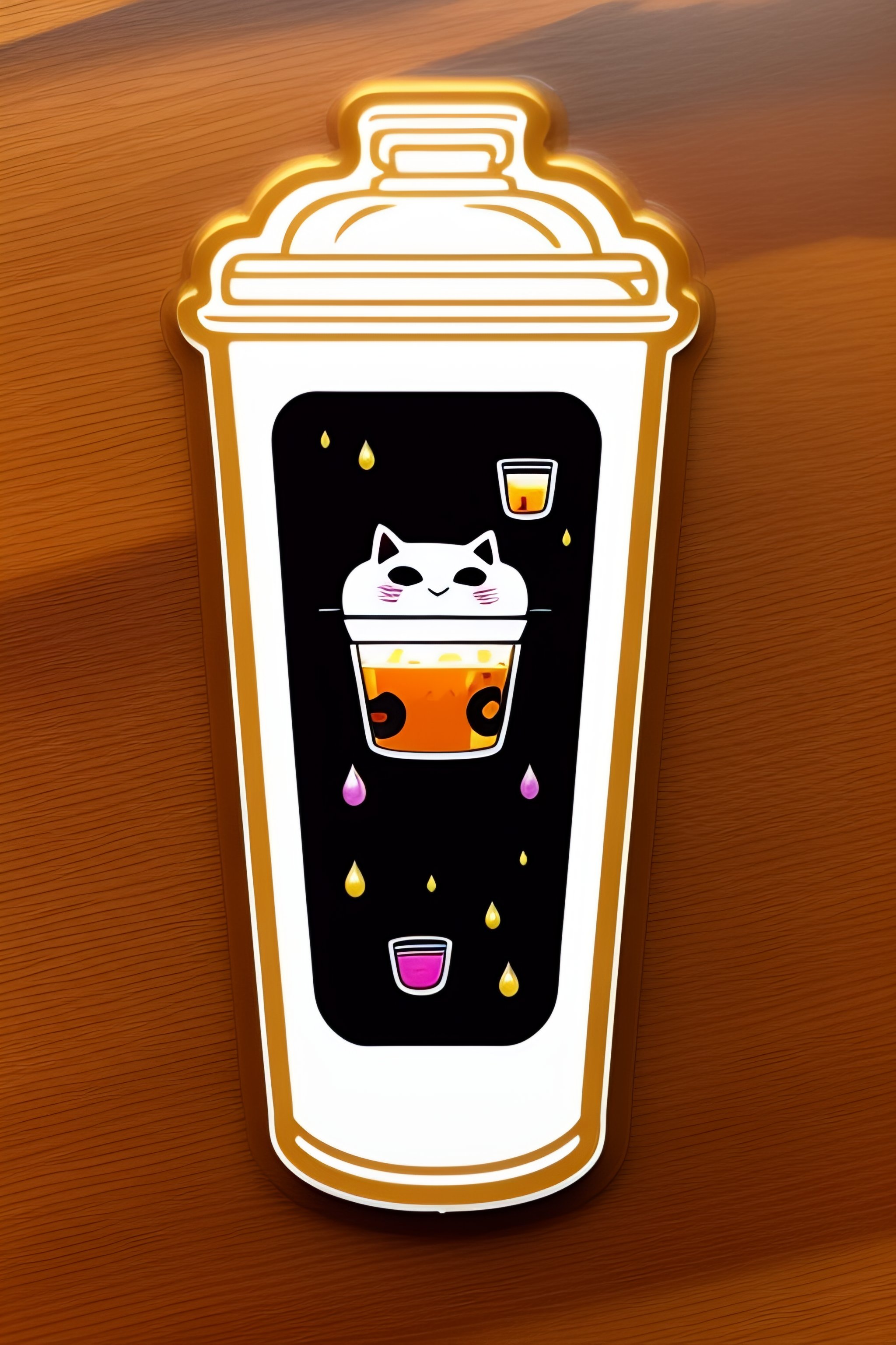 Cute Chibi Boba Tea Cup Panda | Sticker